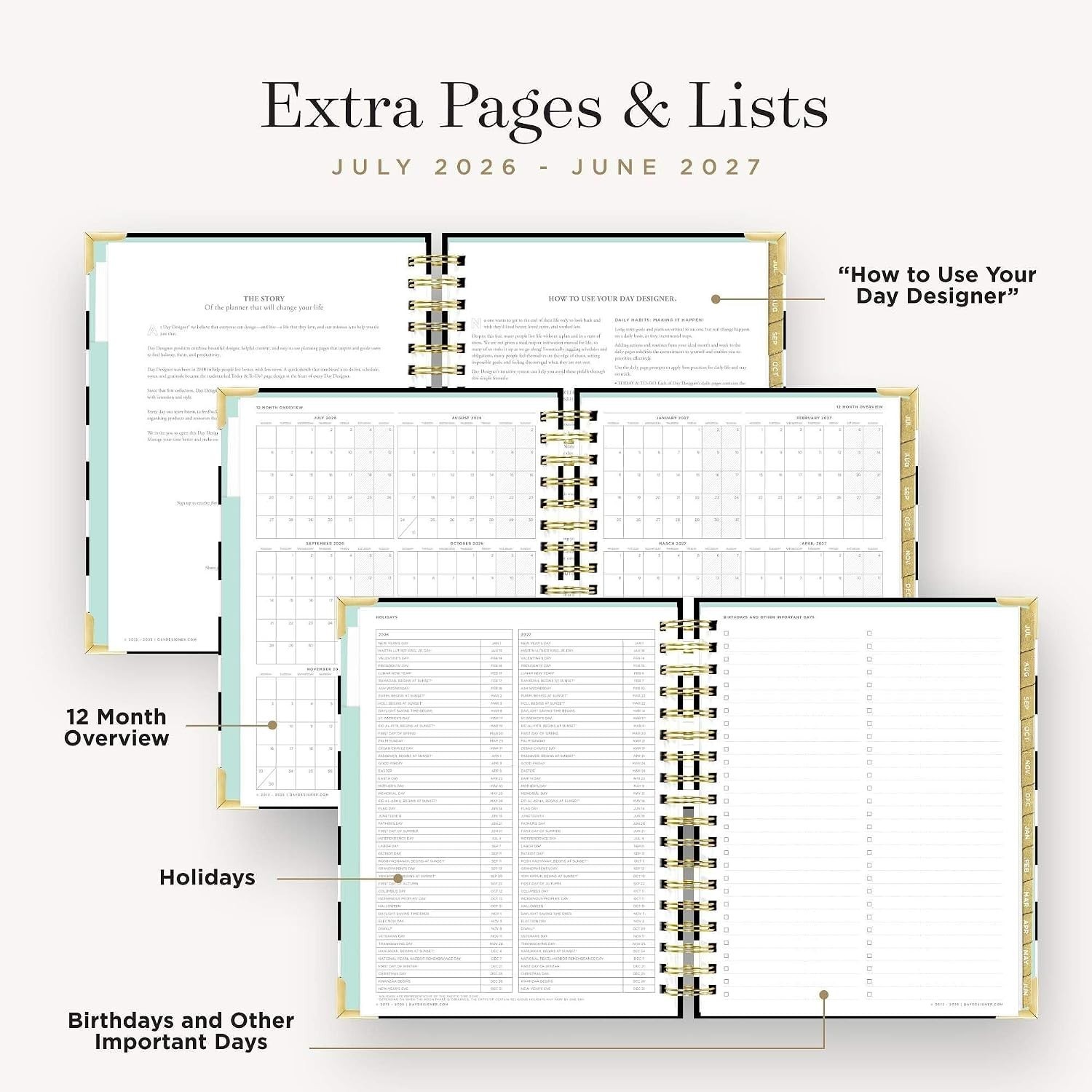 Elegant Academic Planner 2026-2027 | Daily & Monthly Layouts, 7.4″ x 9.5″
