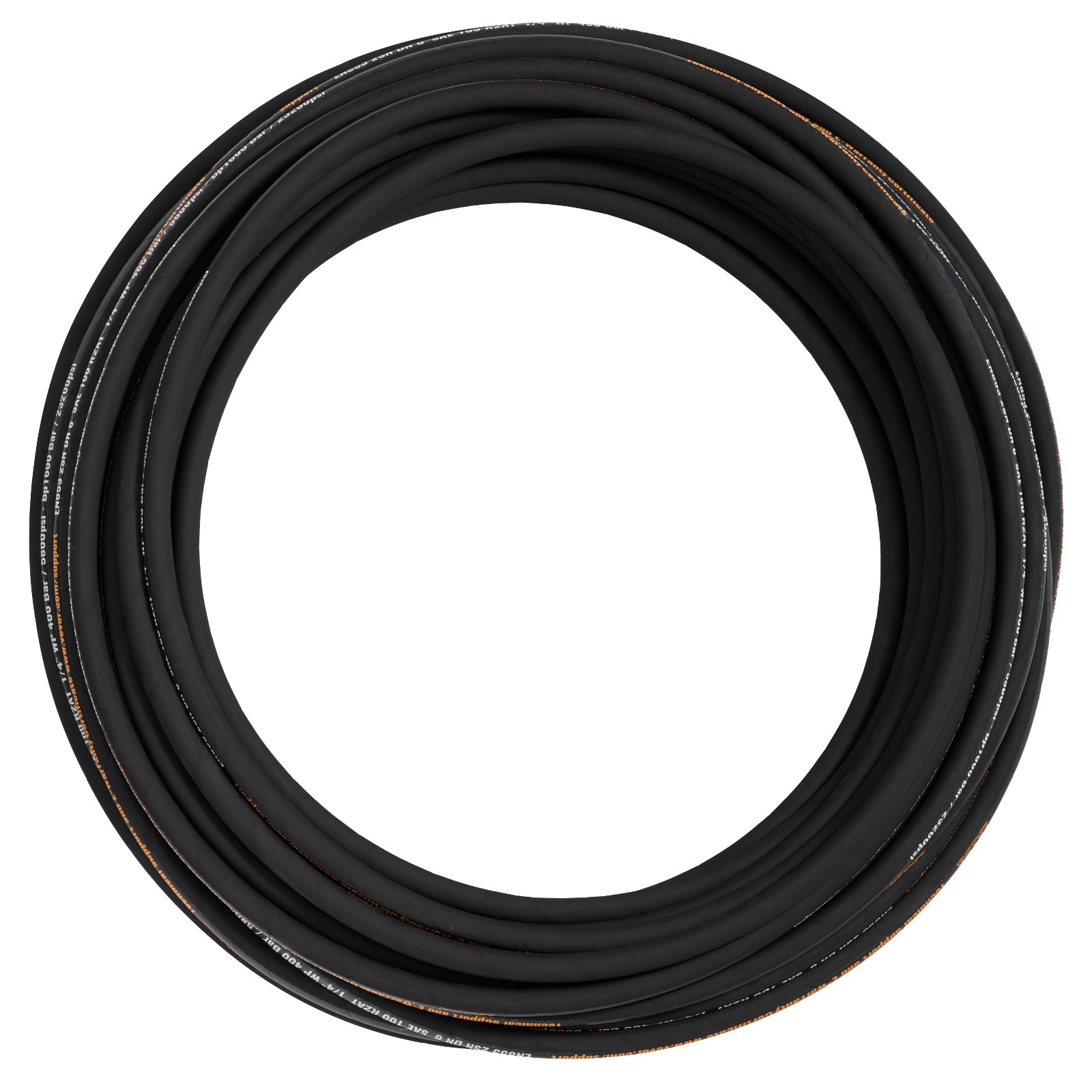 Uimoso Hydraulic Hose 100ft R2 Coiled Hose with 5800 PSI Pressure Capacity