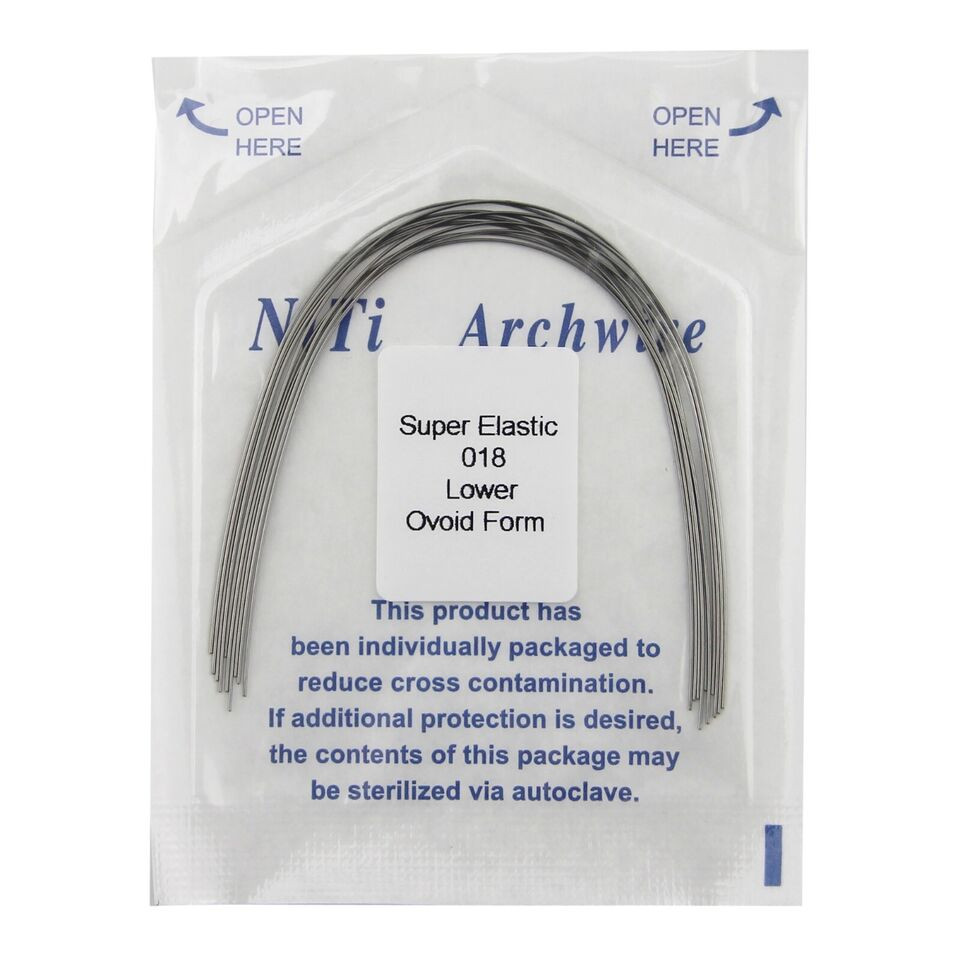 10pcs/pk Orthodontic Arch Wire Niti Stainless Steel Round Rectangular Natural