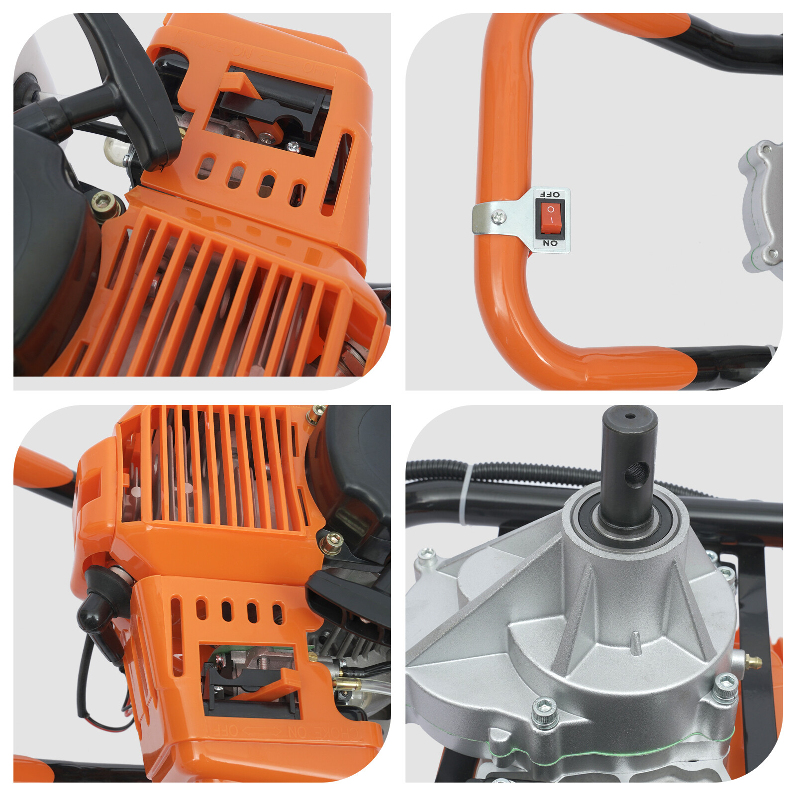 52CC 2-Stroke 7500RPM Gas Powered Earth Auger Digging Machine Post Hole Digger