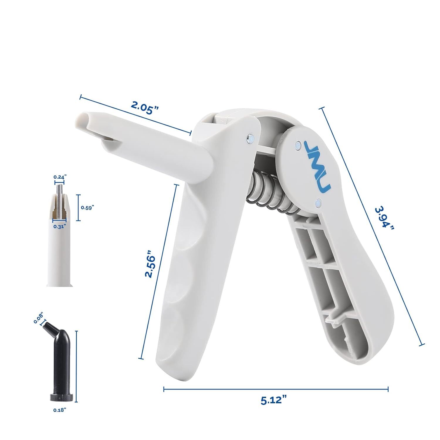 5 Pack Dental Composite Gun Dispenser Applicator, Autoclavable Composite Syringe