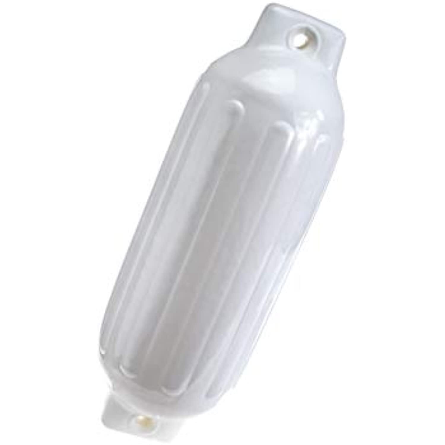 Seachoice Twin Eye Ribbed Boat Fender, White, 8-1/2 In. X 27 In.