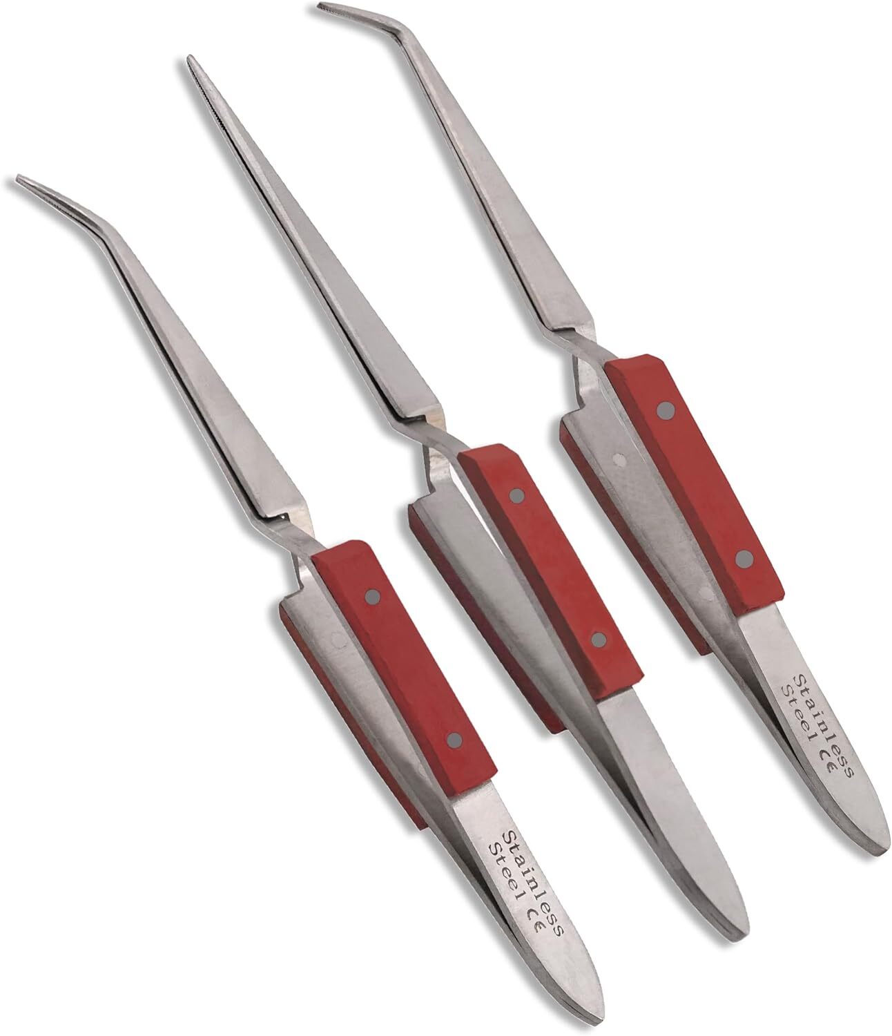 Cynamed Cross Lock Precision Soldering Tweezers with Fiber Grip – Easy Hold/Grip
