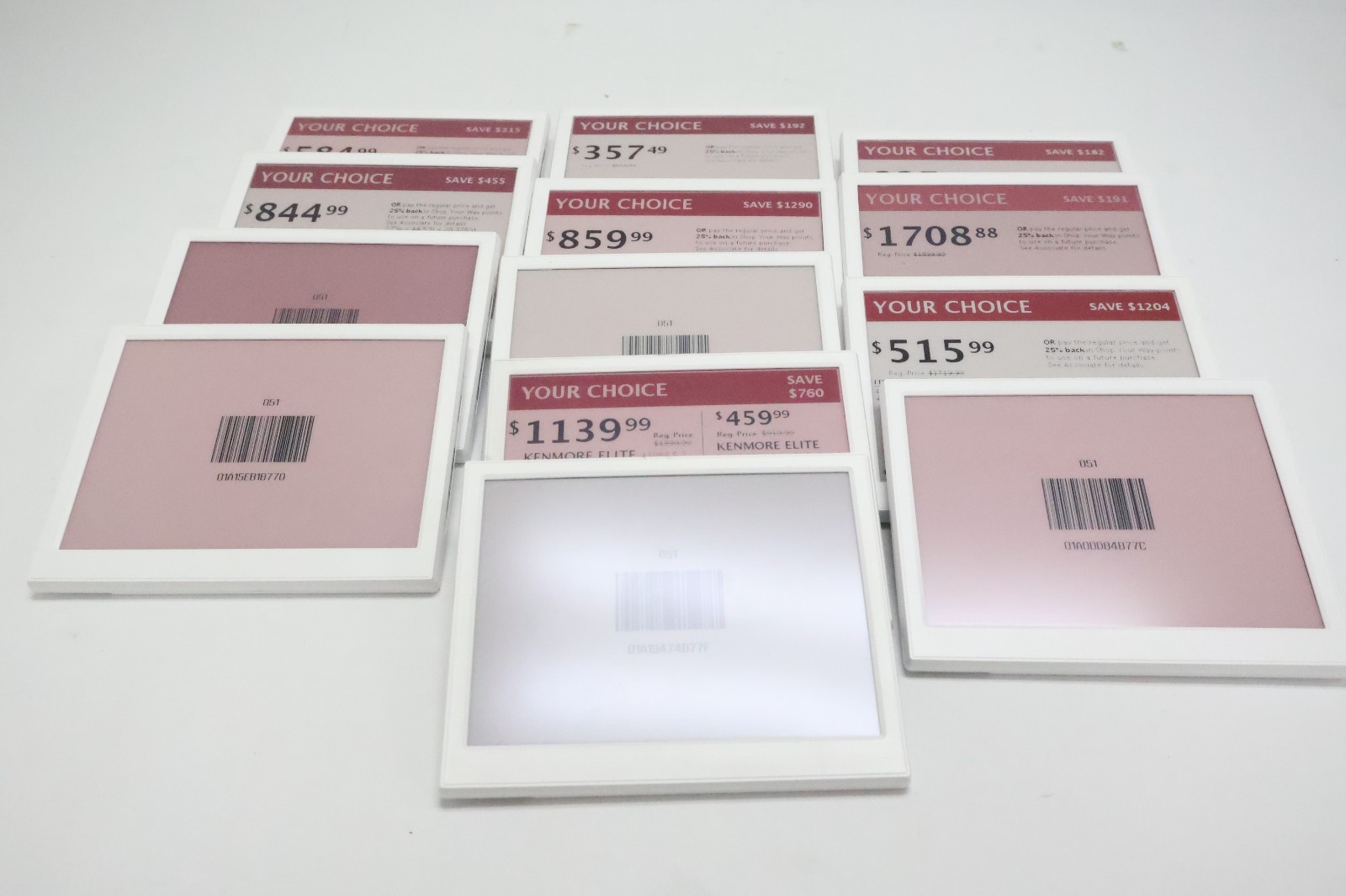 Lot of 13 SoluM TG-QR6000N Electronic Shelf Label Digital Price Tag – Untested