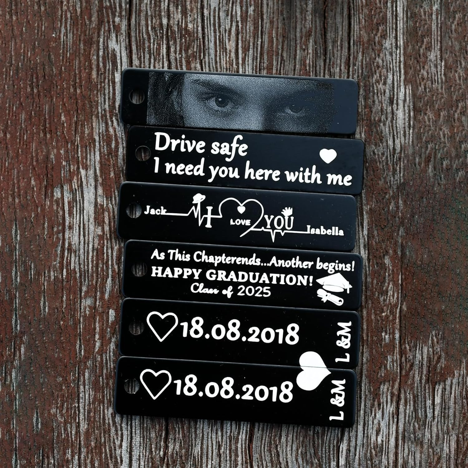 Engravable Metal Keychain Blanks for Laser Engraving, 2″ X 1/2″
