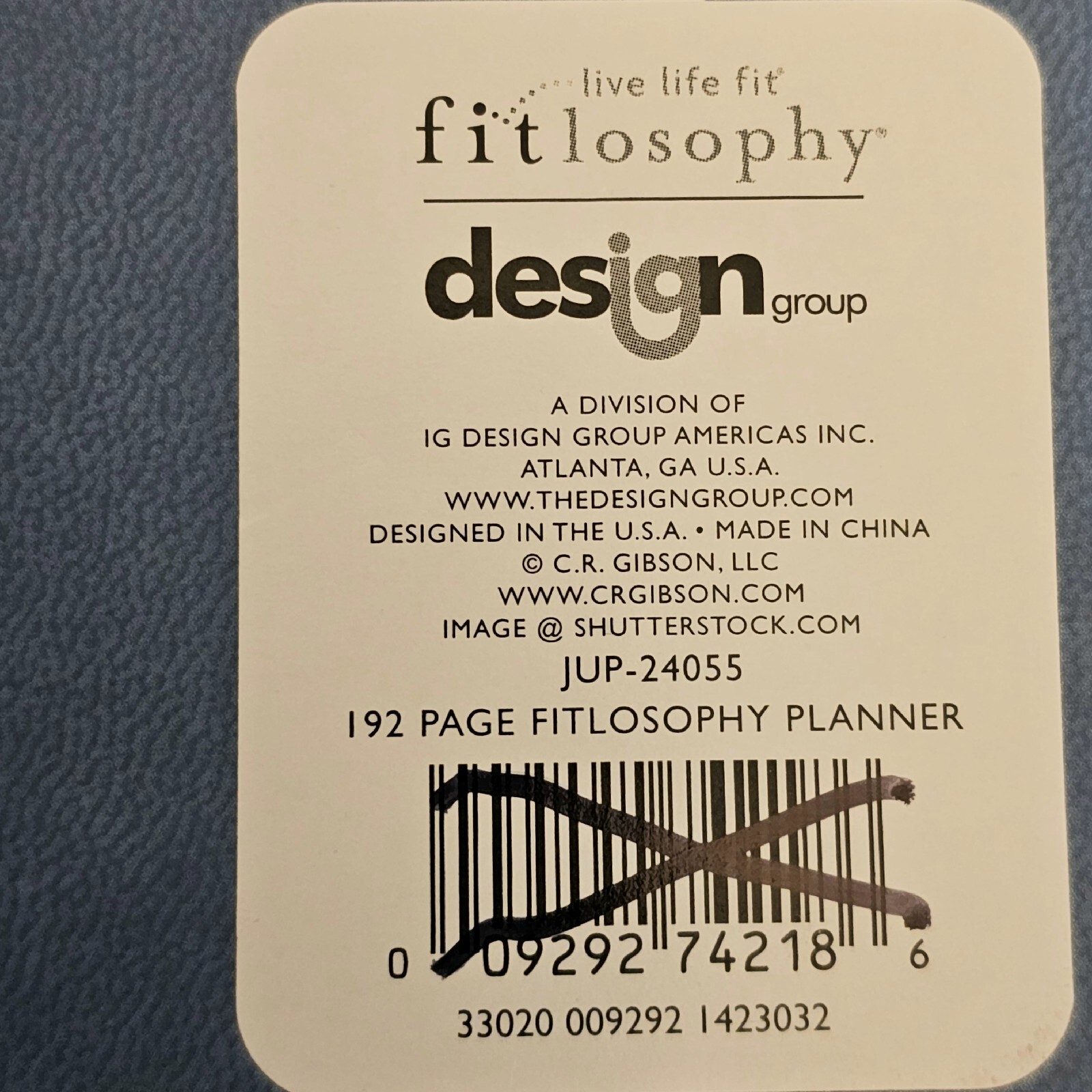 Fitlosophy Blue Six Month Undated Planner Journal 8″×10″ 192 Pgs Soft Bound PU