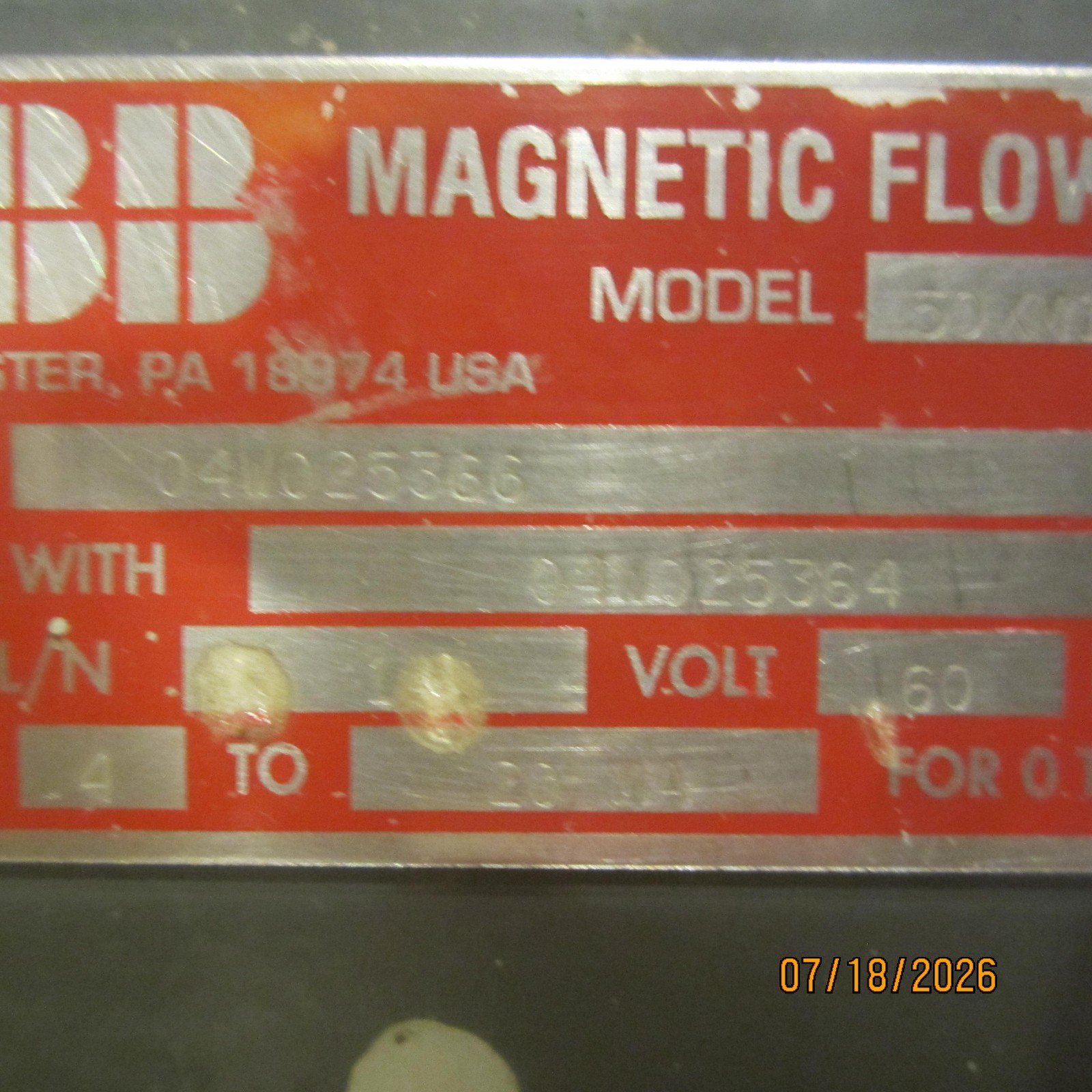 ABB 50XM13DXKD10AABC229 Magnetic Flowmeter Signal Converter 120V 4-20mA WORKING