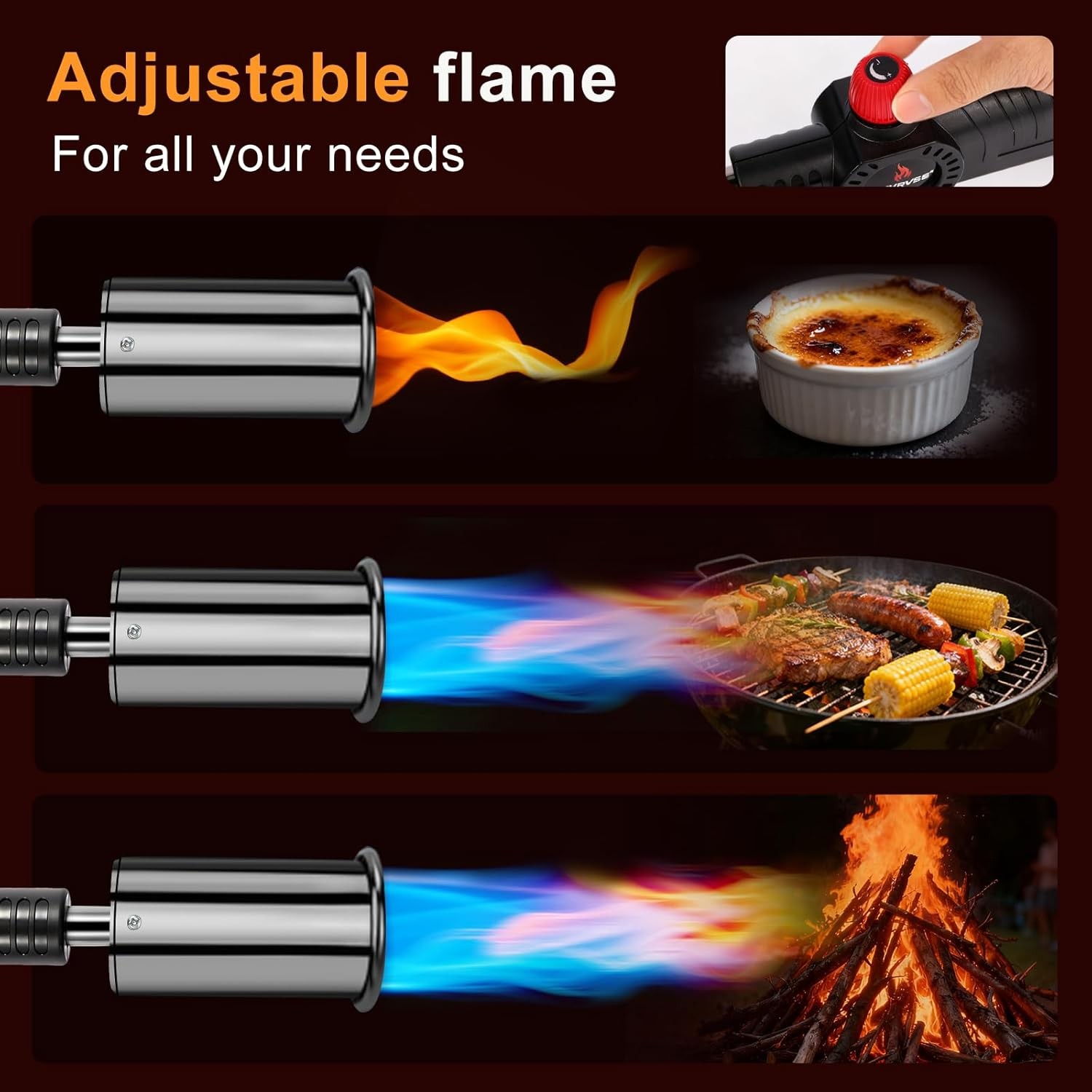 Grill Torch Gun Propane Cooking Torch Flame Thrower Kitchen Torch