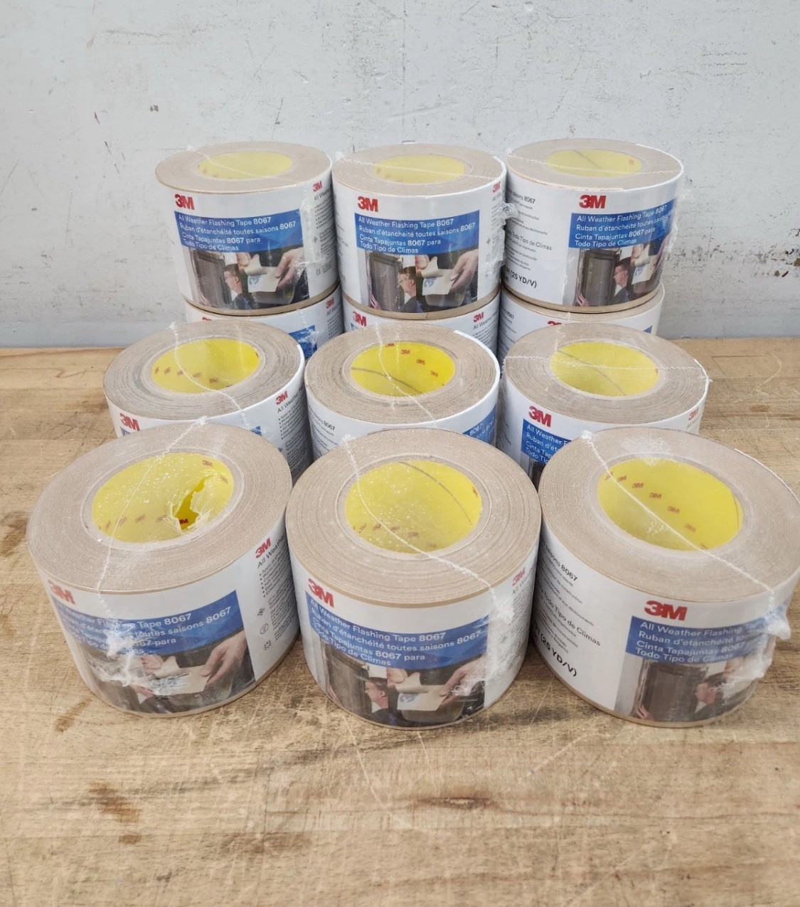 Lot of 12 3M All Weather Flashing Tape 8067 (4″ x 75 ft) -NEW/SEALED-