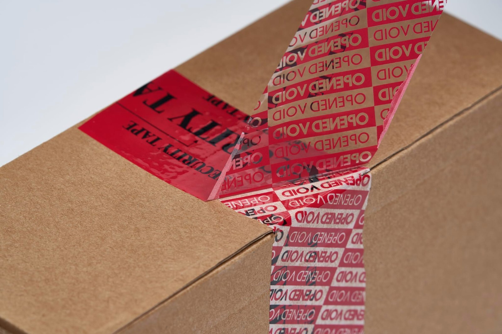Tamper Evident Security Tape 2″ (50mm) x 55 Yards, 3.2 Mil, RED tape, 1 Roll