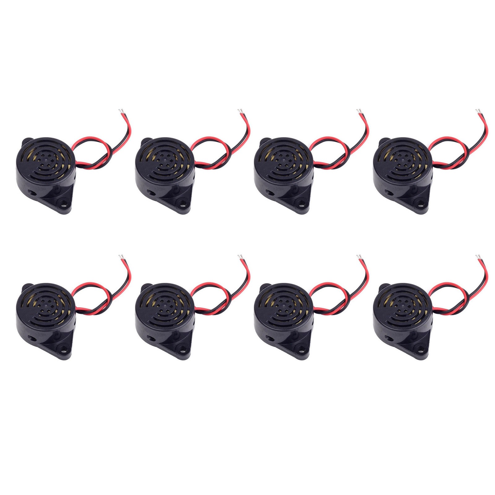 8 Pcs DC 3-24V 95dB Electronic Buzzer Active Piezo Alarm Sounder Continuous Tone