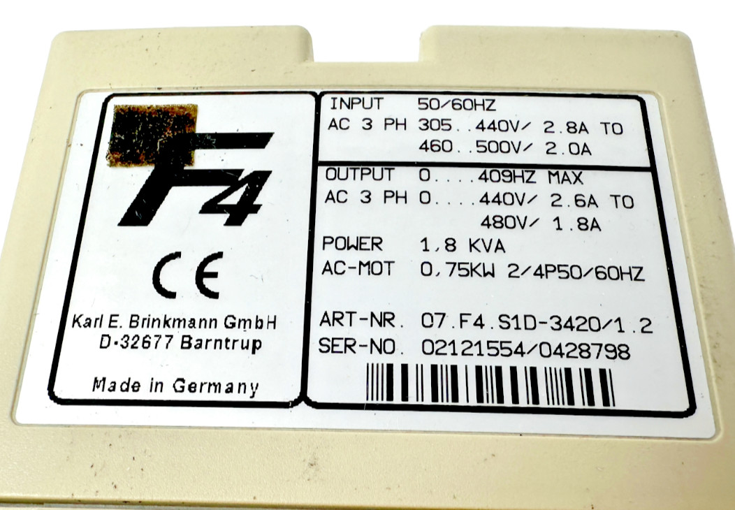 KEB 07.F4.S1D-3420/1.2 Drive