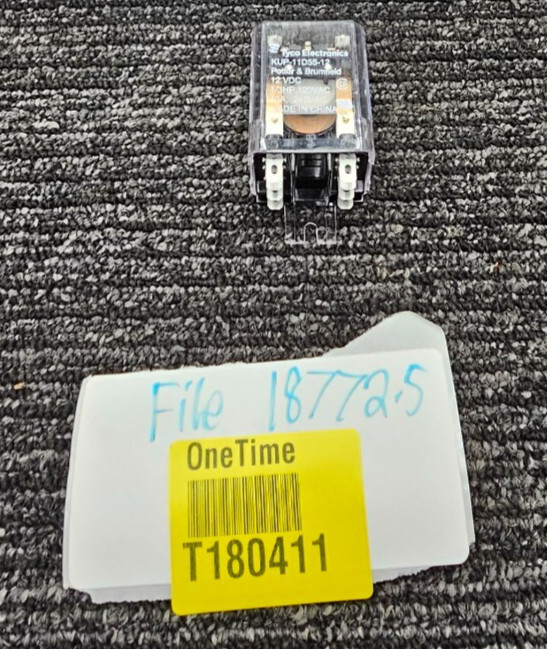 (QTY 5) Tyco Electronics KUP-11D55-12 POWER RELAY 12VDC, 10A 240VAC 1/3HP