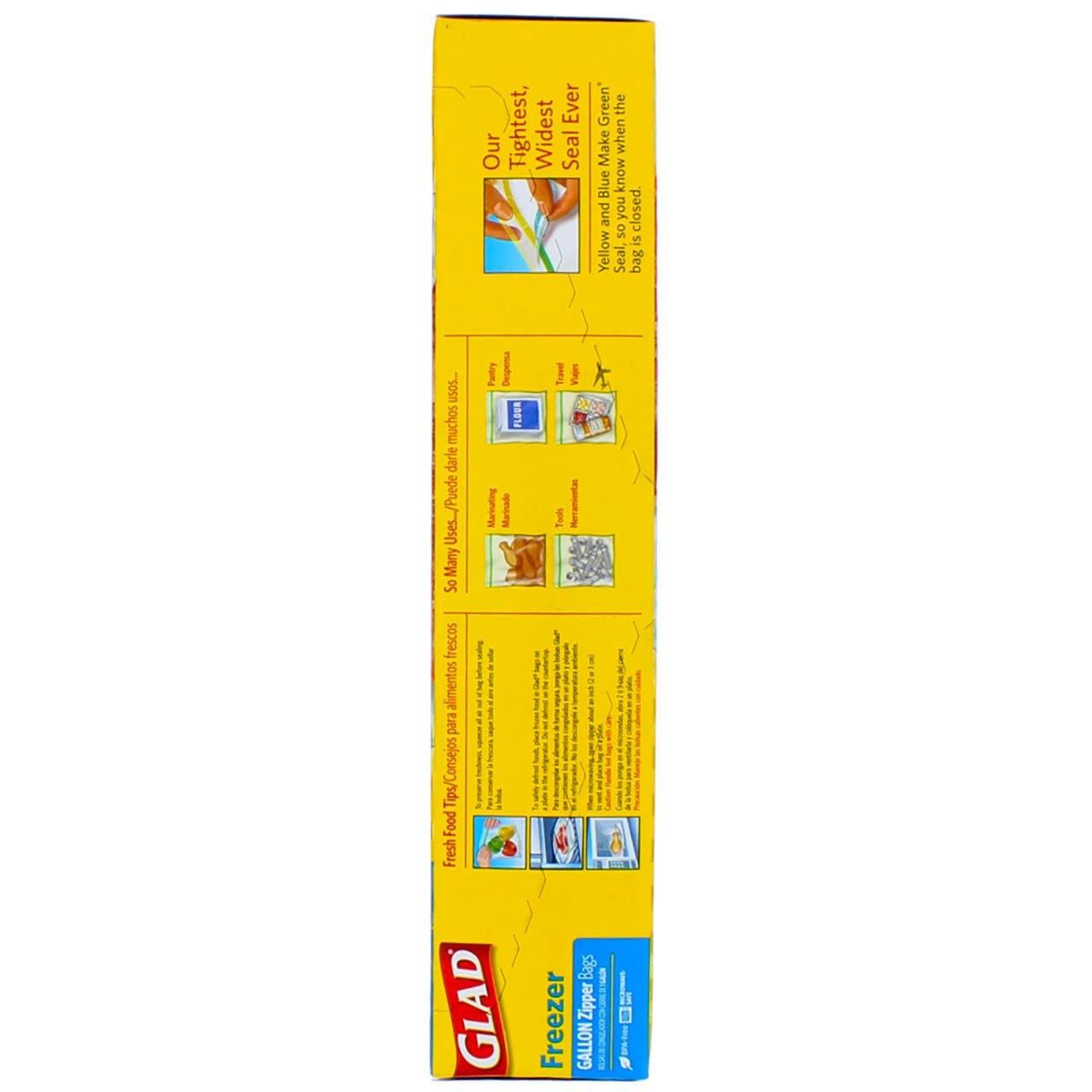Glad Zipper Freezer Bags, Gallon Size, 15 ct