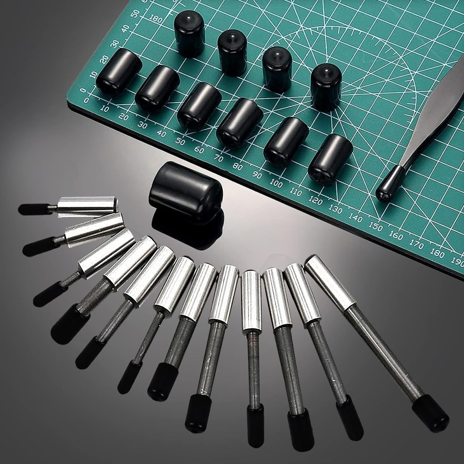 60 Pcs round Rubber End Caps Vinyl Cover Screw Thread Protectors Assortment Kit