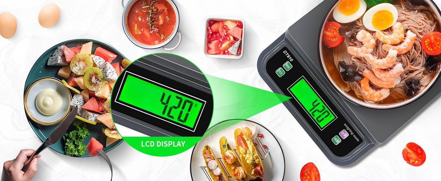 Commercial Food Scales 66LB 30Kg Large Digital Kitchen Scale for Baking Deli M