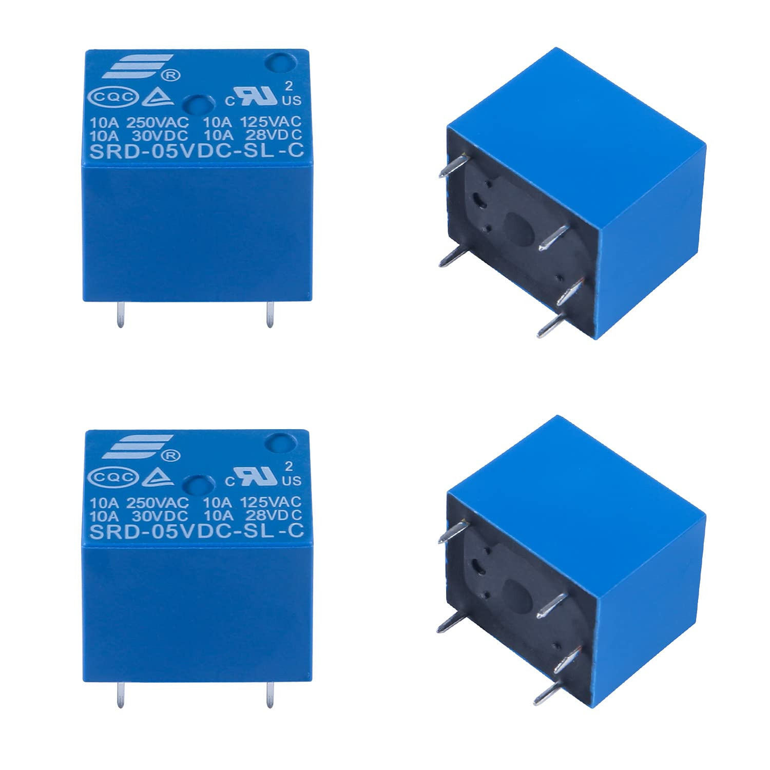 12Pcs 5V DC Mini Power Relay Auto PCB SRD-05VDC-SL-C 5 Pins DC Power Relay PCB M