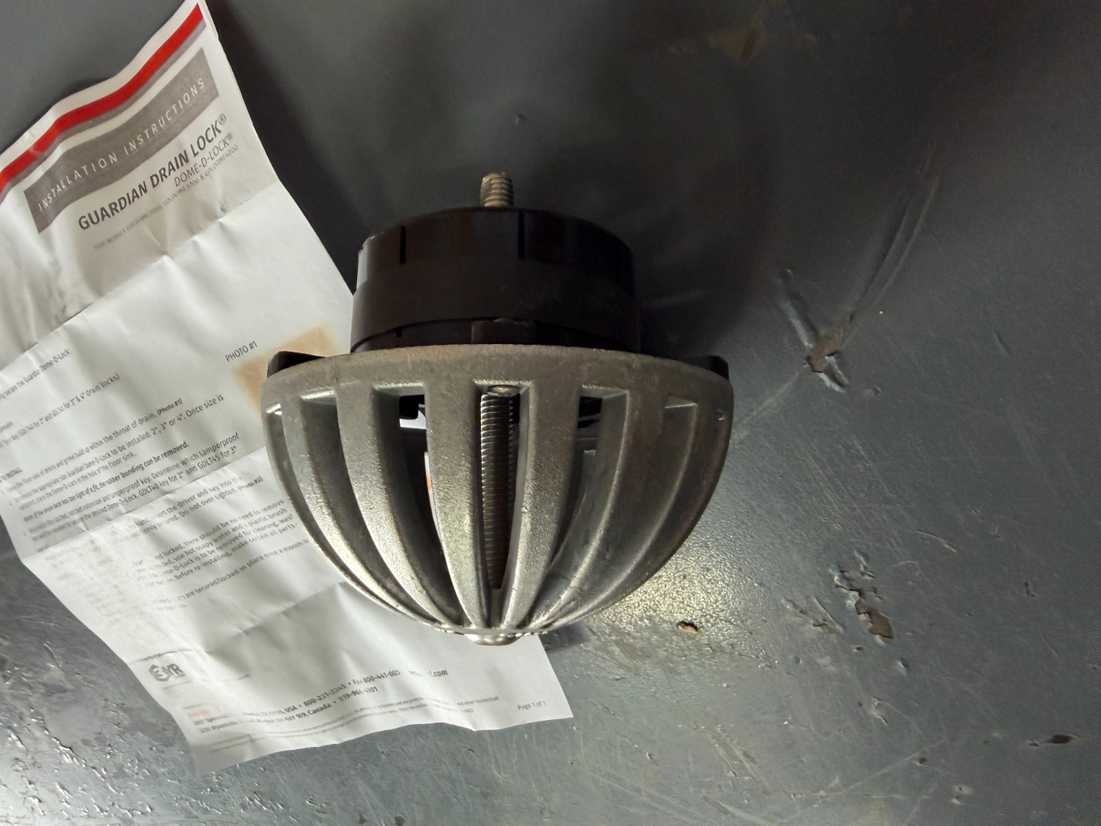 3-in Guardian Sink Drain Strainer Aluminum Commercial Dome 3000 Clog Prevention