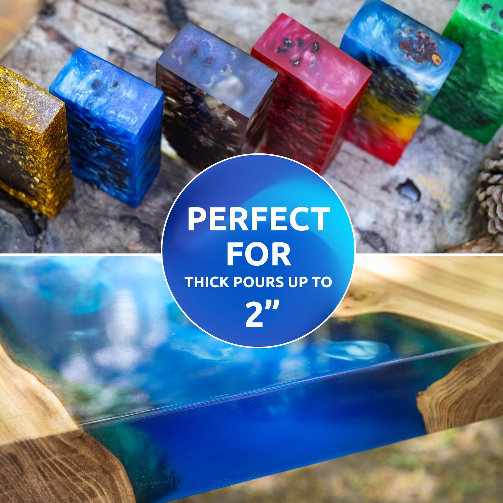 2inch Deep Pour Epoxy Resin Kit 3 Gallons for Art and Countertop Making Clea…