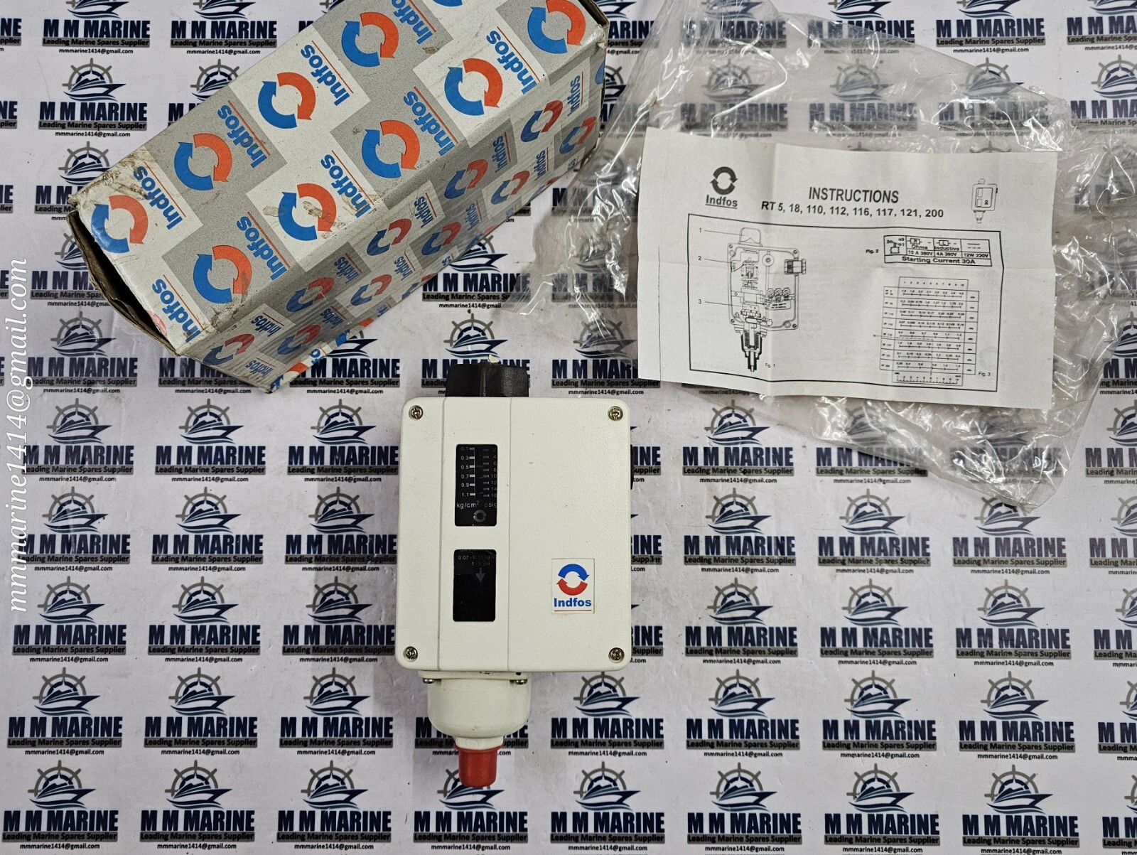 INDFOS RT 112 SB PRESSURE SWITCH 0.1-1.1 KG/CM2 MADE IN INDIA