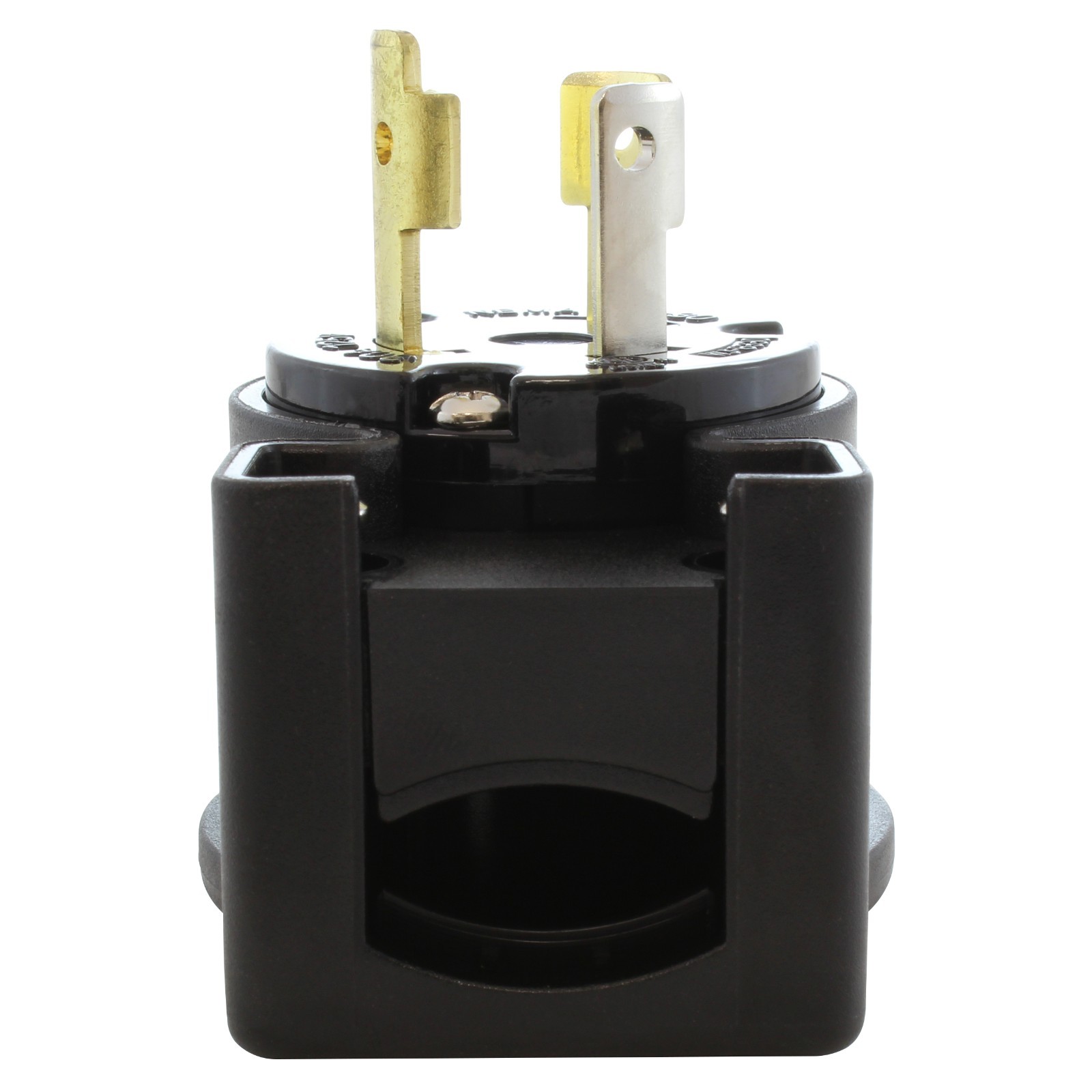 AC WORKS® Right Angle NEMA L5‑30P Plug, 30A 125V Locking Male 3-Prong