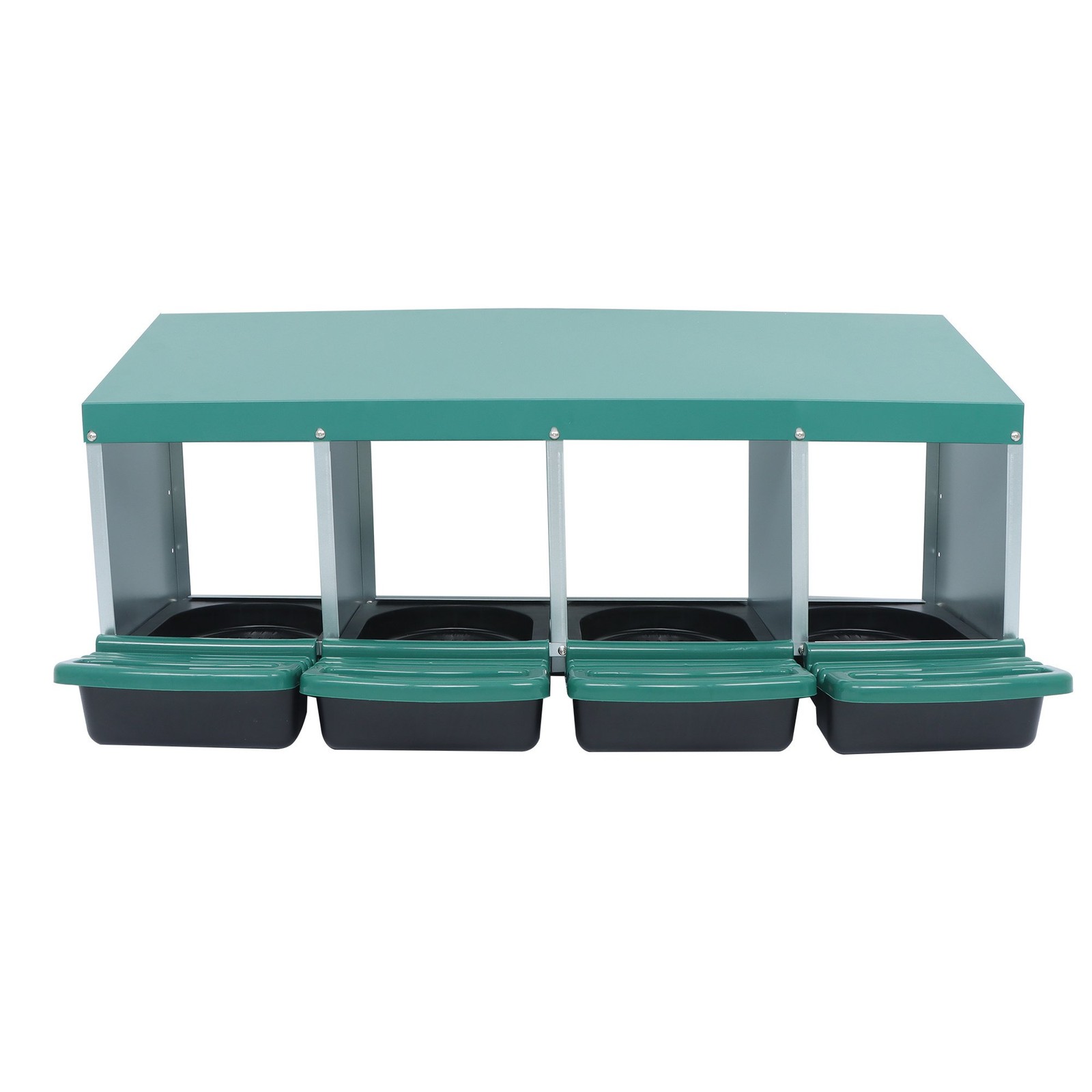 4 Holes Rollout Egg Collection Green Chicken Nest Box Hen Laying Nest Boxes Coop