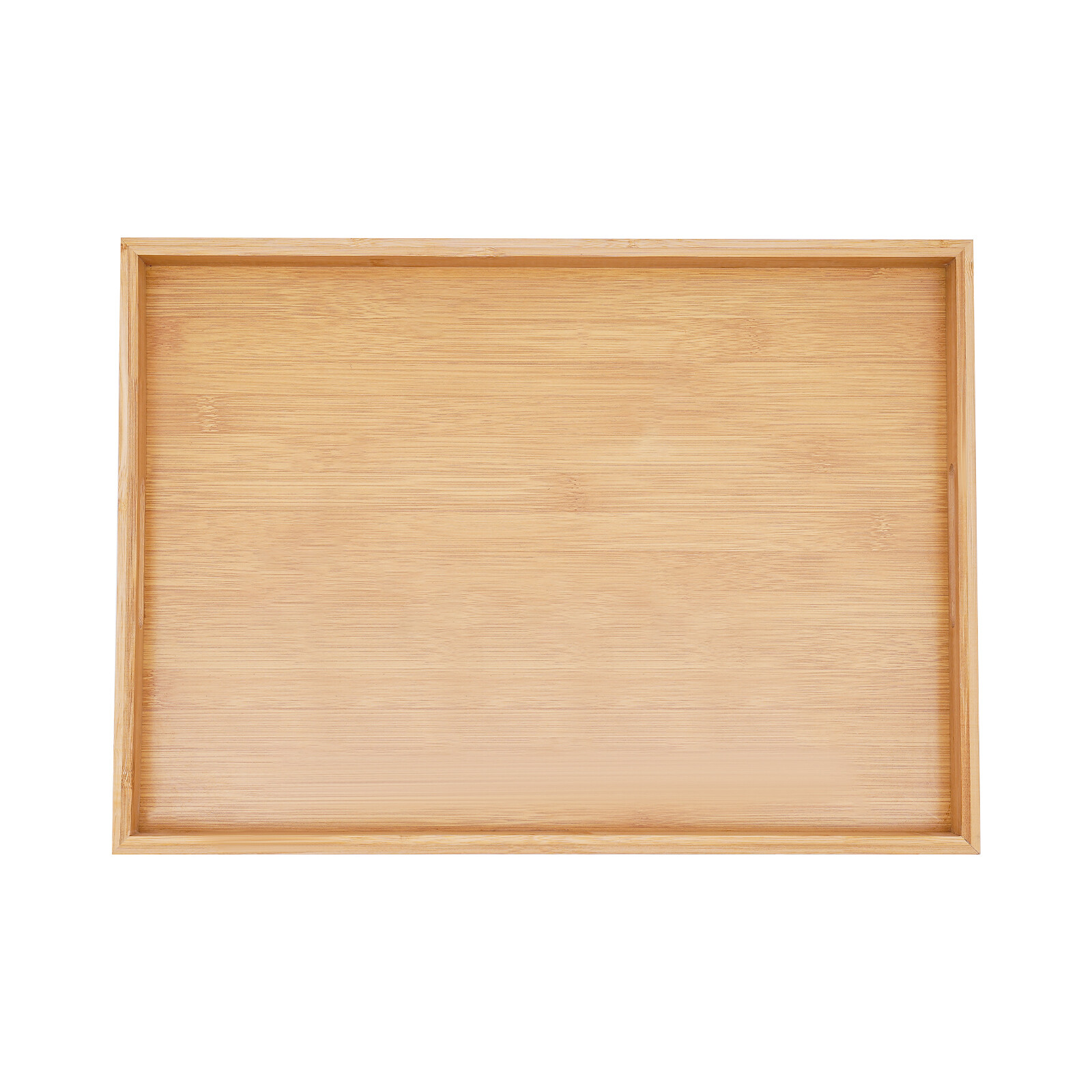 Bamboo Serving Trays 4-Piece Set Rectangular 18.1 × 13 × 1.4 In Log Color