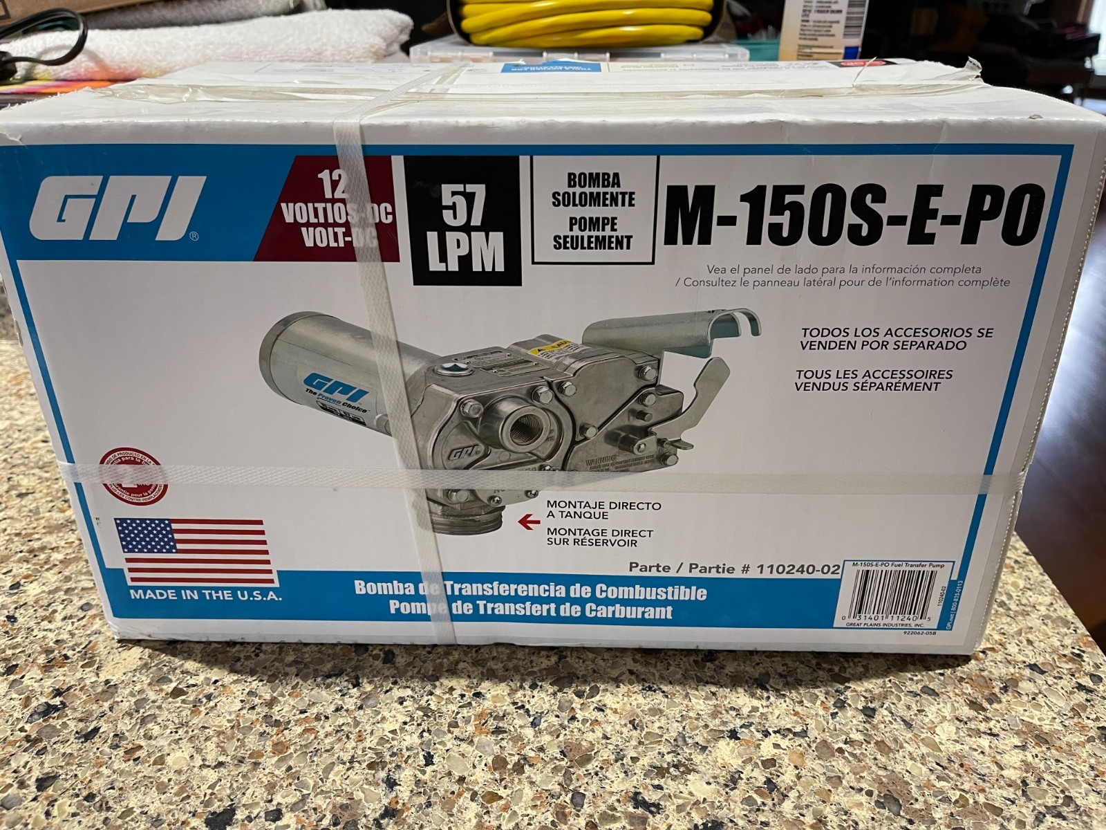 NEW! GPI M-150 Series 15 GPM 12V Fuel Transfer Pump Only (M-150S-E-PO) 110240-02