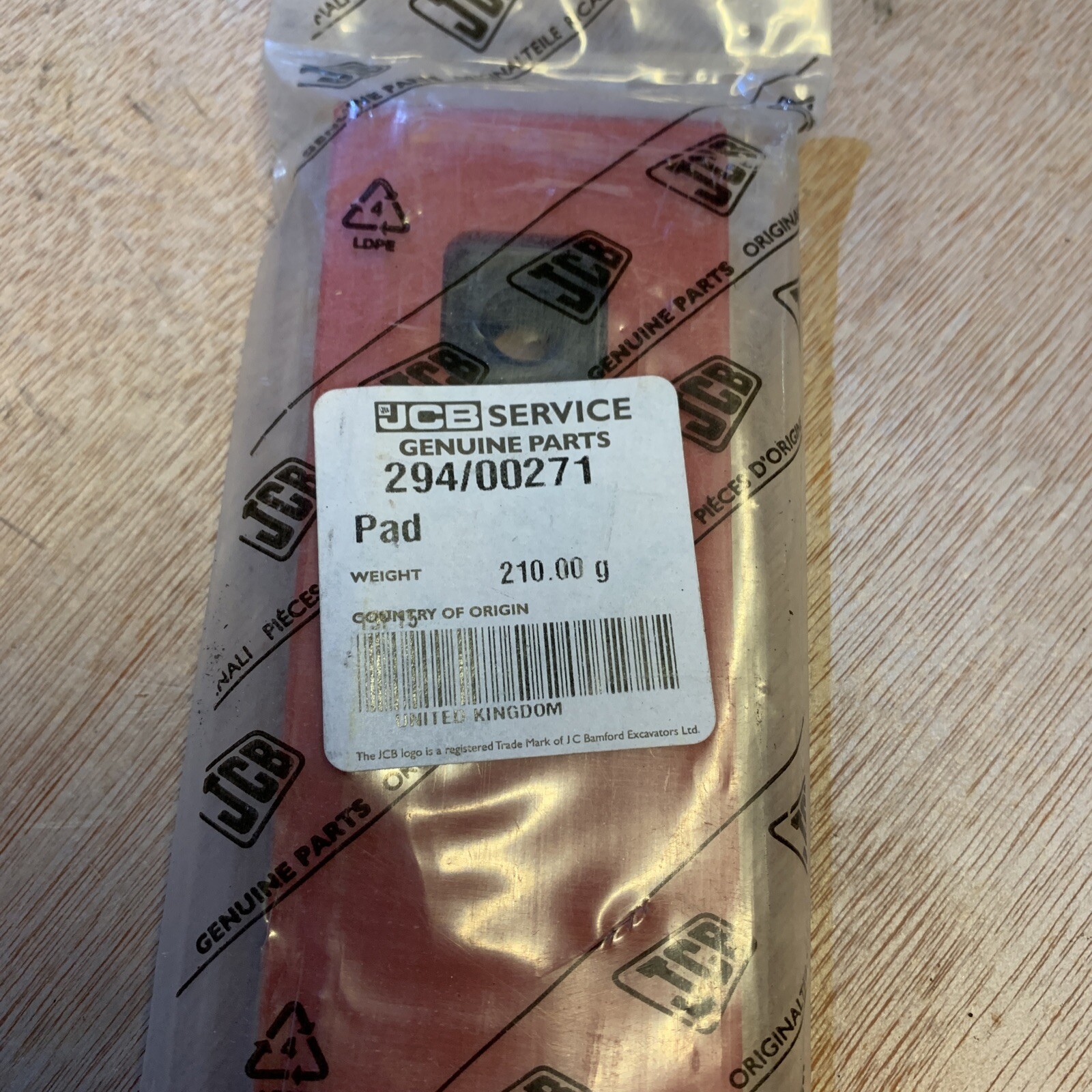 jcb parts 294/00271 Wear Pad