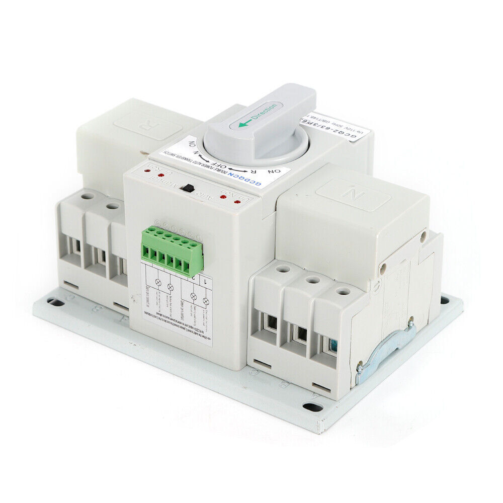 ATS Dual Power Automatic Smart Transfer Switch 63 Amp 3P For Generator 50Hz/60Hz