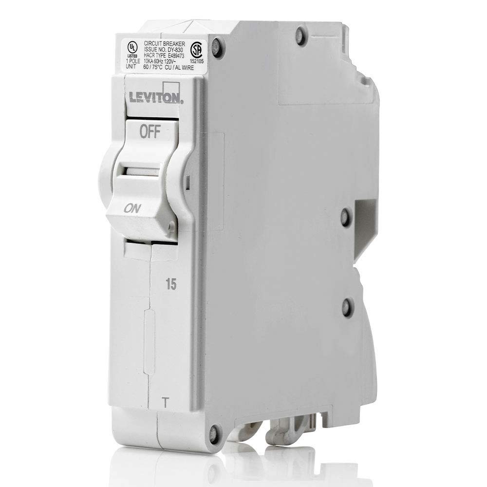 Leviton 15A 1-Pole Plug-On Standard Branch Circuit 15-Amp, White