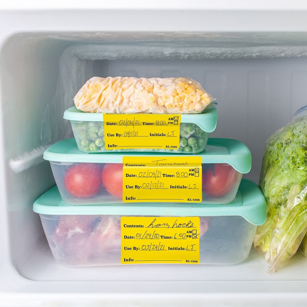3,000 1.5″ x 2.5″ Dissolvable Labels for Food Containers, Food Prep – 5 Rolls!