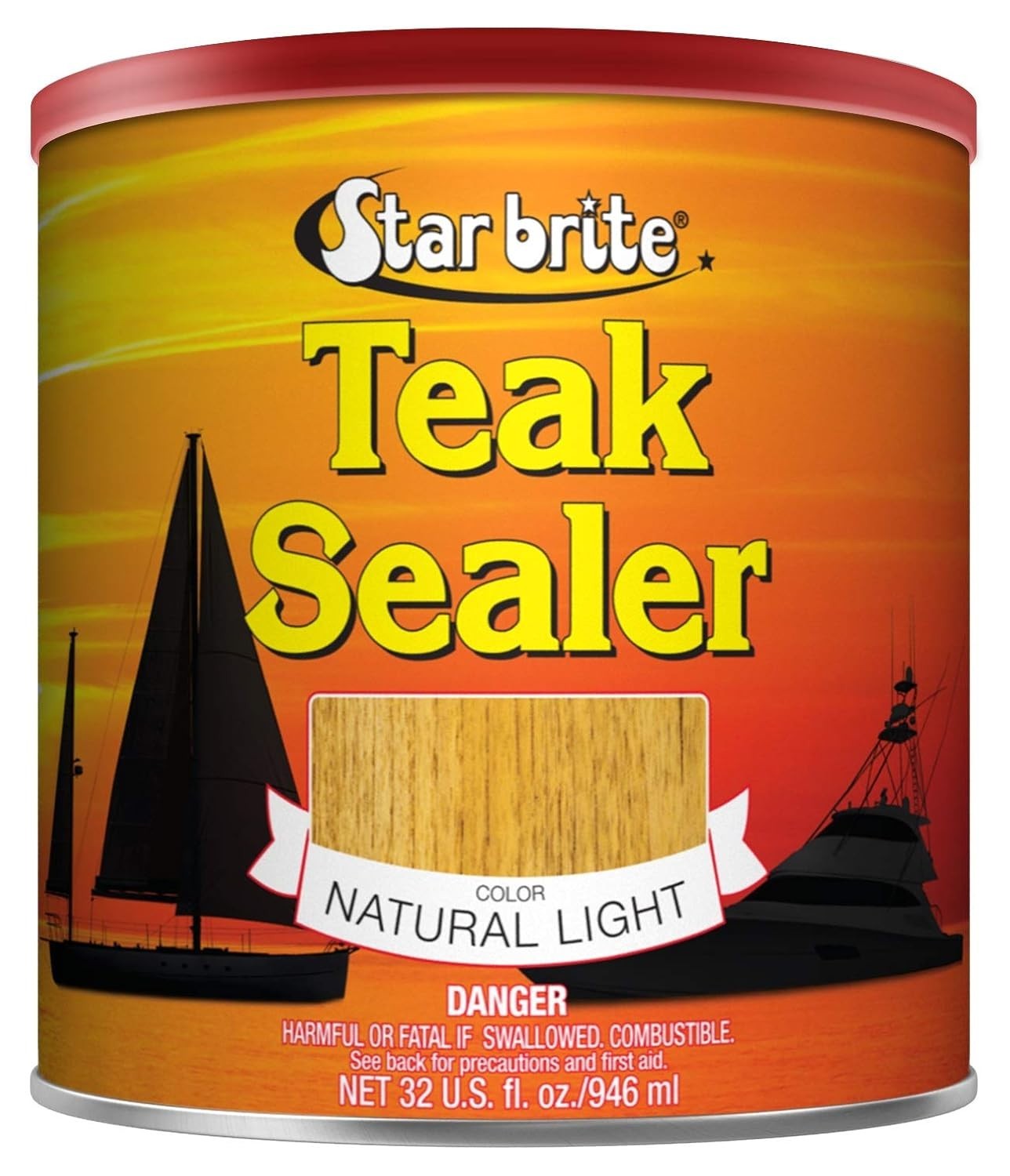 STAR BRITE 087932 Teak Sealer Natural Light 32 oz No Drip Marine Wood