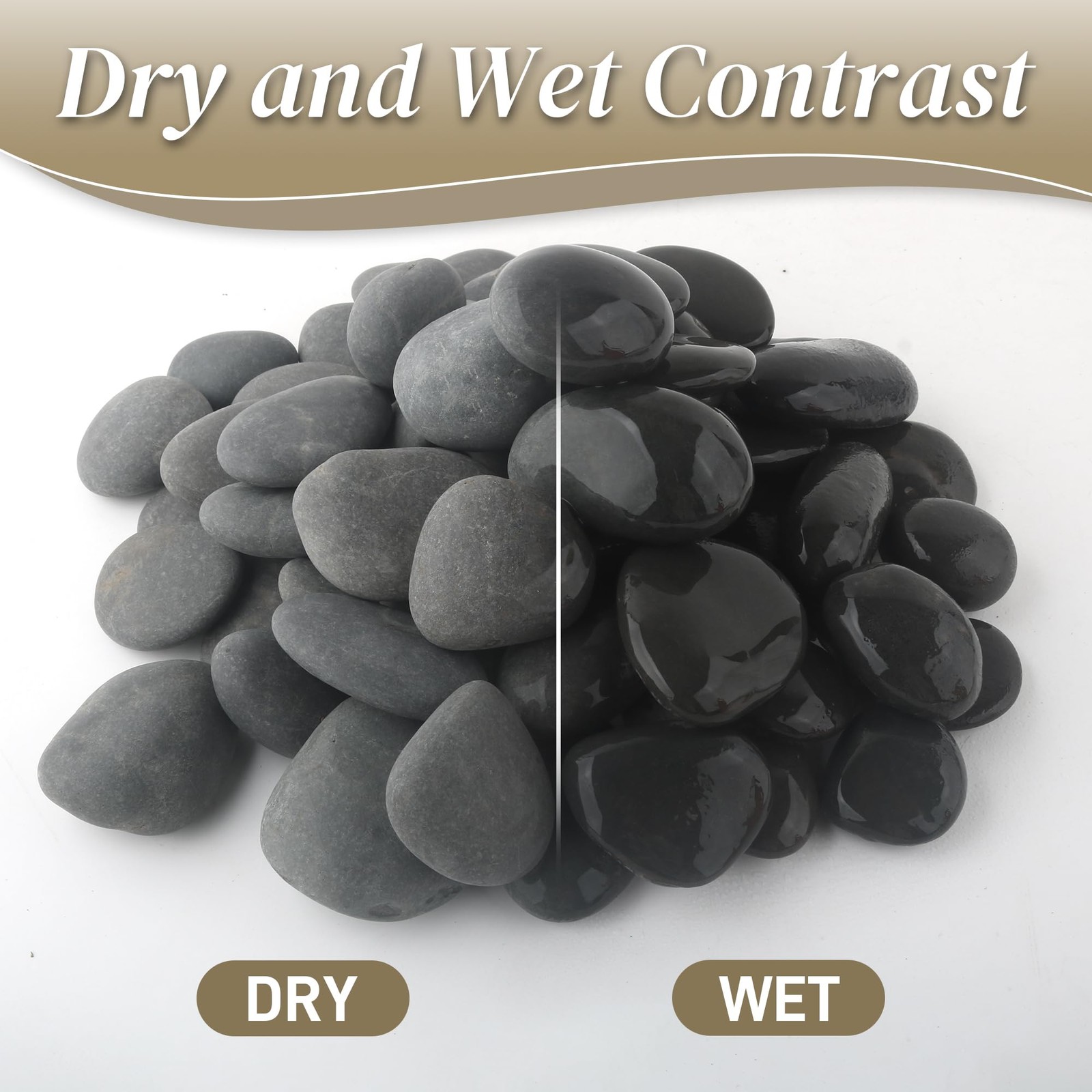 5 lbs Natural Mexican Beach Pebbles, 1-2 Inch Large River Rocks for Plants an…