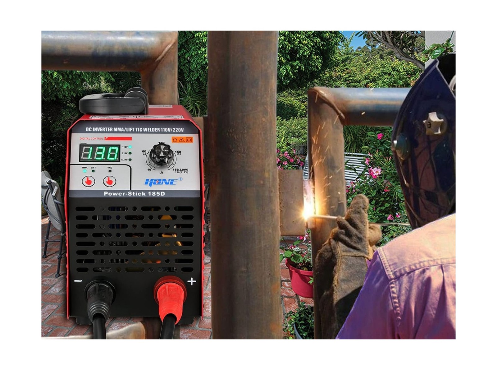HONE ARC Welder, Actual 185Amp 110V/220V Stick Welder with Lift Tig Function,…