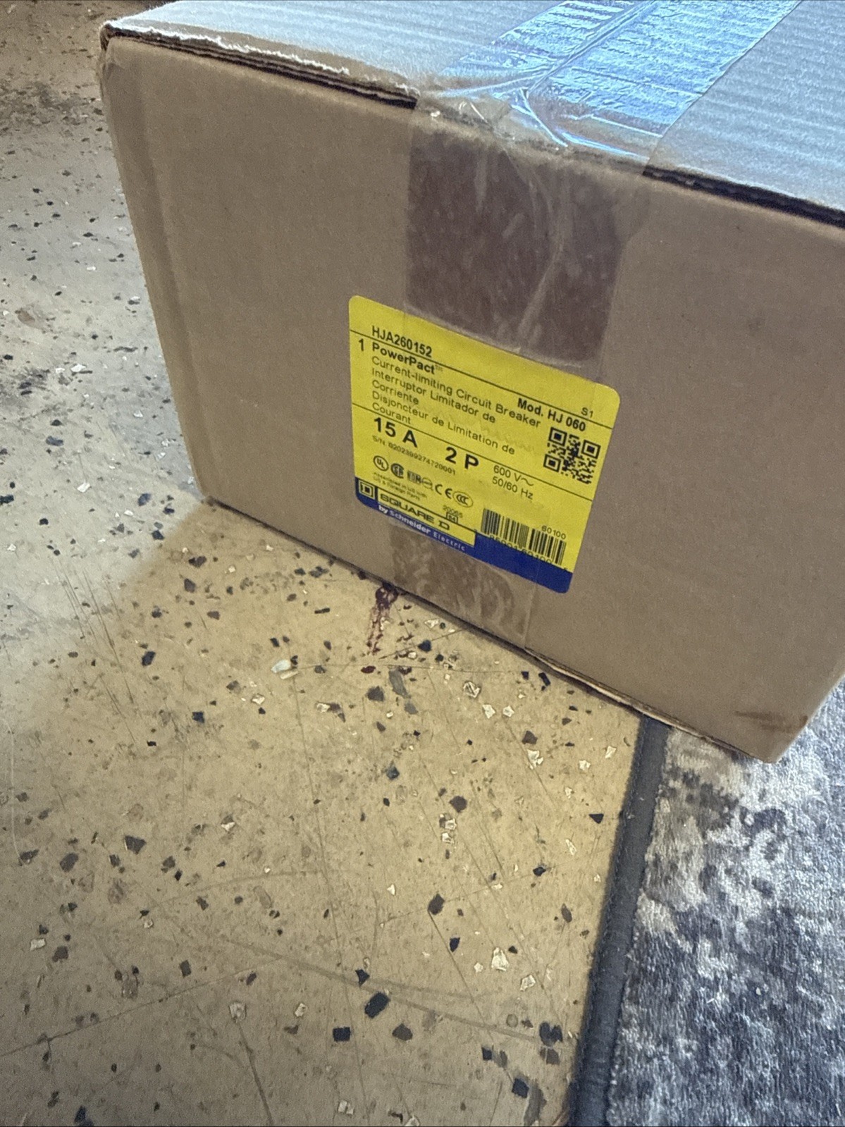 SQUARE D HJA260152 PowerPact Circuit Breaker 15A 2 Pole