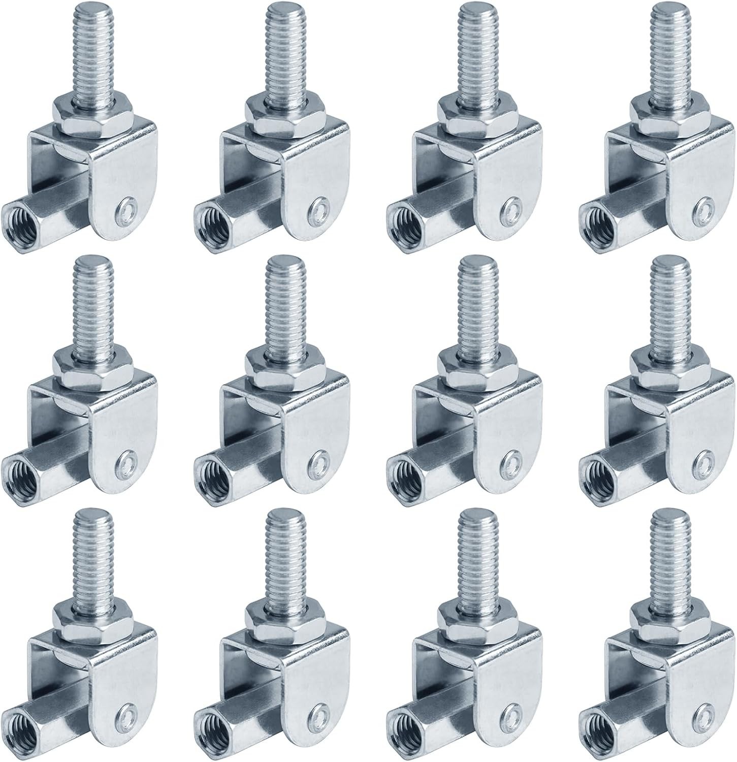12 PCS 3/8″ Swivel Joint Connector, Adjustable Swivel Attachment Thread Rod H…