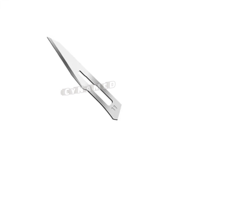 Disposable Scalpel Blades No.11 With Plastic Handle ( Box of 10 ) Sterile