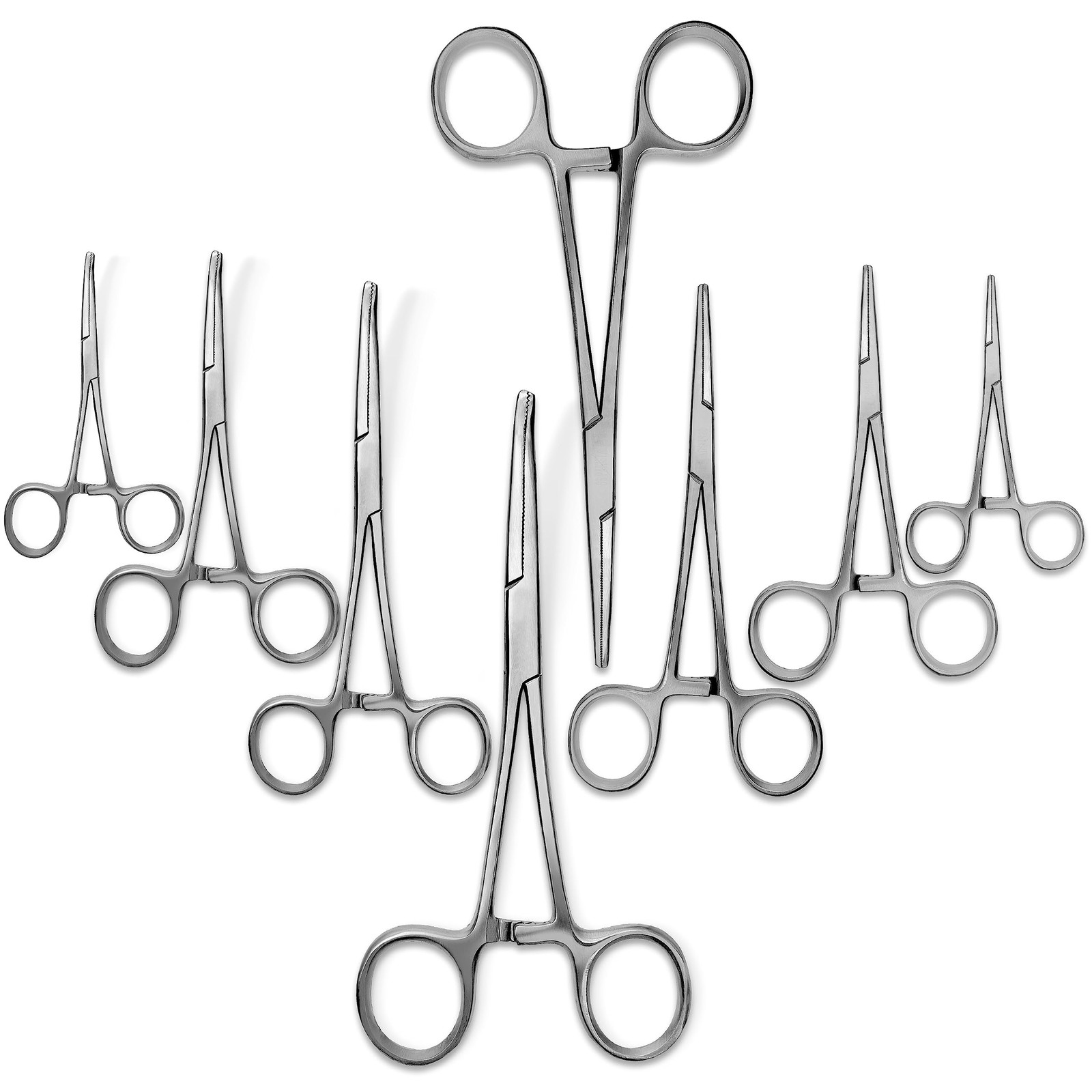 SURGICAL ONLINE Ultimate Hemostat Set, 8 Piece, Curved and Straight, Stainles…
