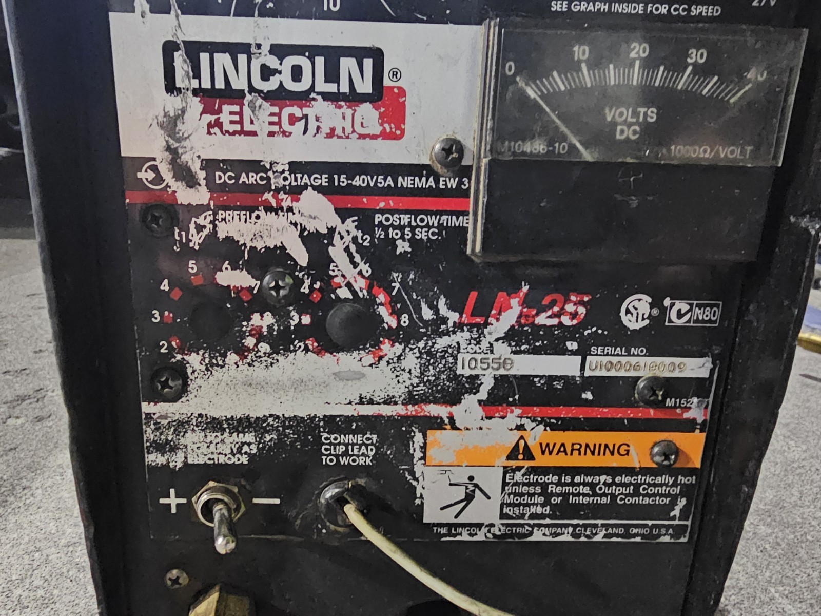 Lincoln Electric LN-25 Portable MIG Wire Feeder Welding Unit w/ Cables