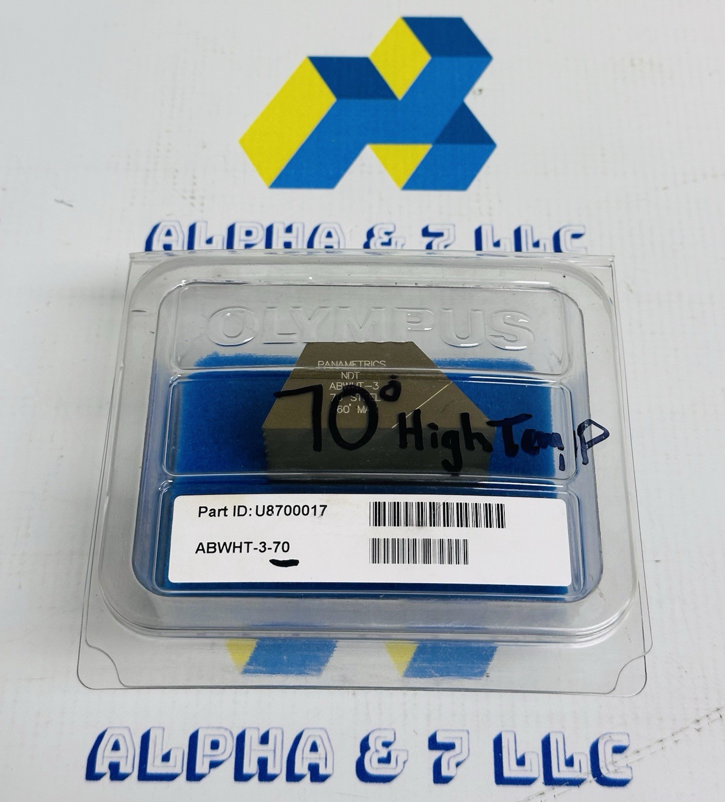 Olympus Panametrics ABWHT-3 70° Angle Beam Ultrasonic Transducer Wedge