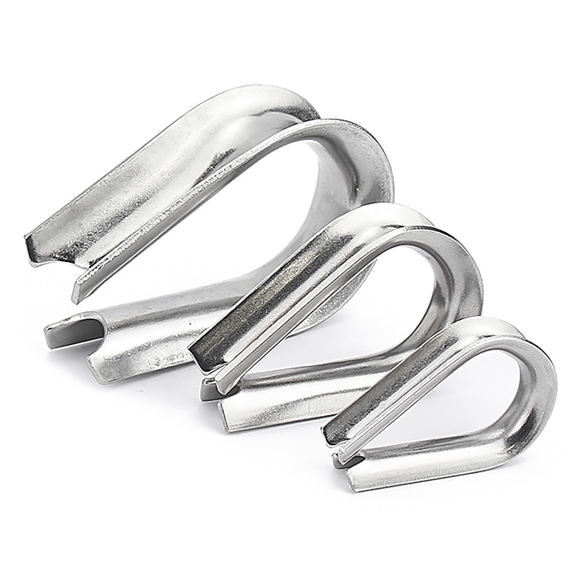 304 Stainless Steel Wire Thimble Cable End Loop Rigging For M1.5-M32 Rope