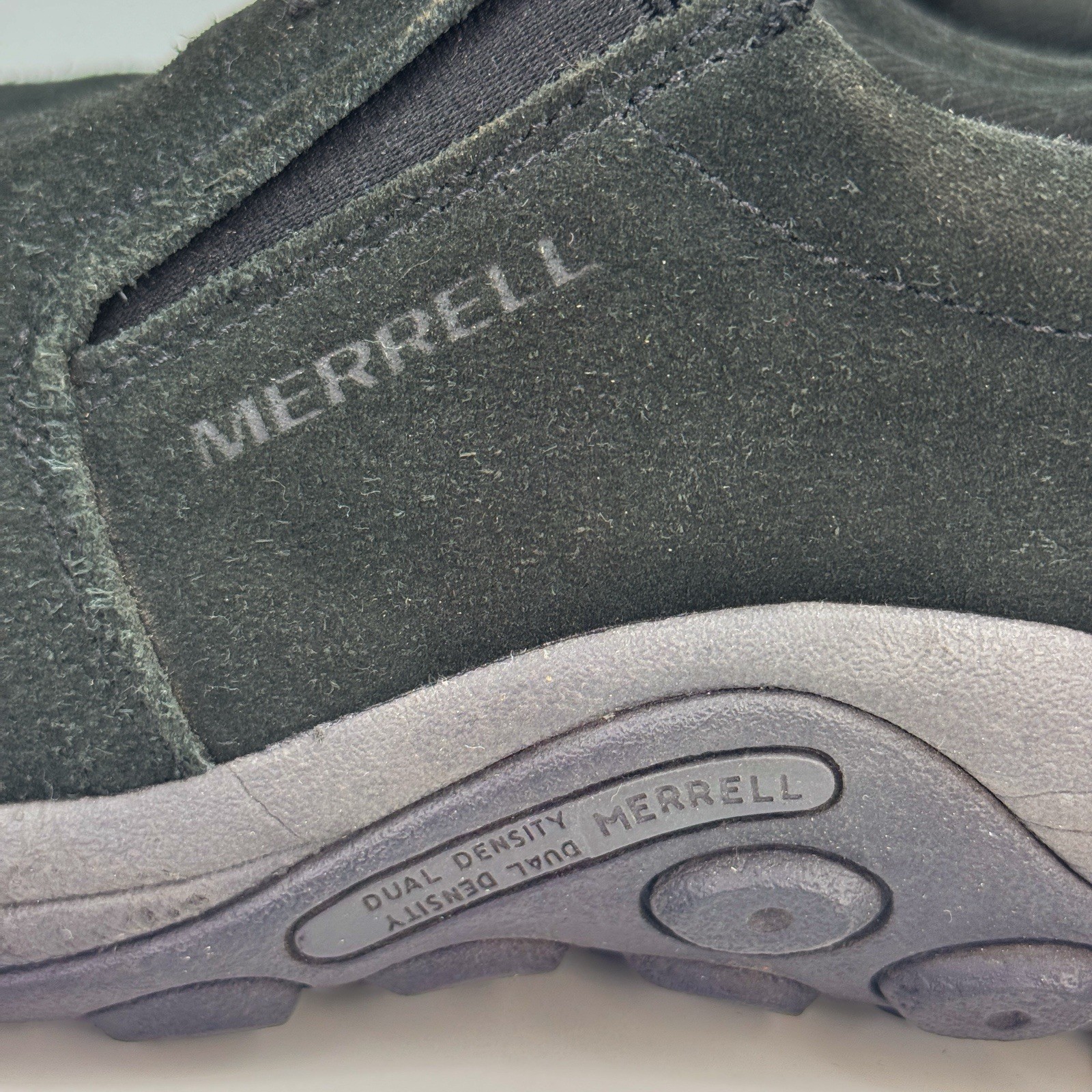 Merrell Work Jungle Moc Composite Toe Slip Resistant Black Suede Shoes Mens 10M