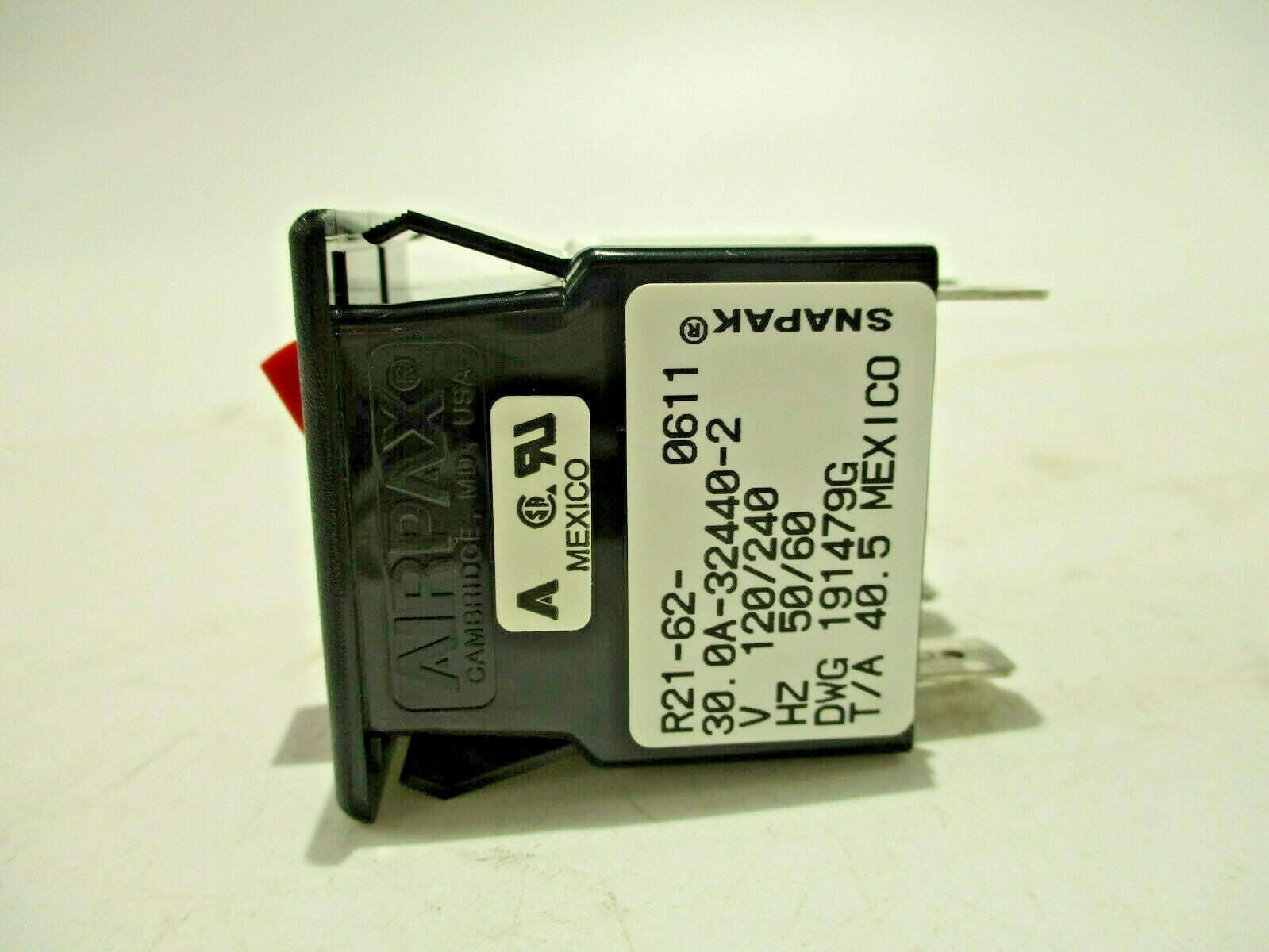 NEW AIRPAX R21-62-30.0A-32440-2 CIRCUIT BREAKER PROTECTOR 30A/AMP 120/240V
