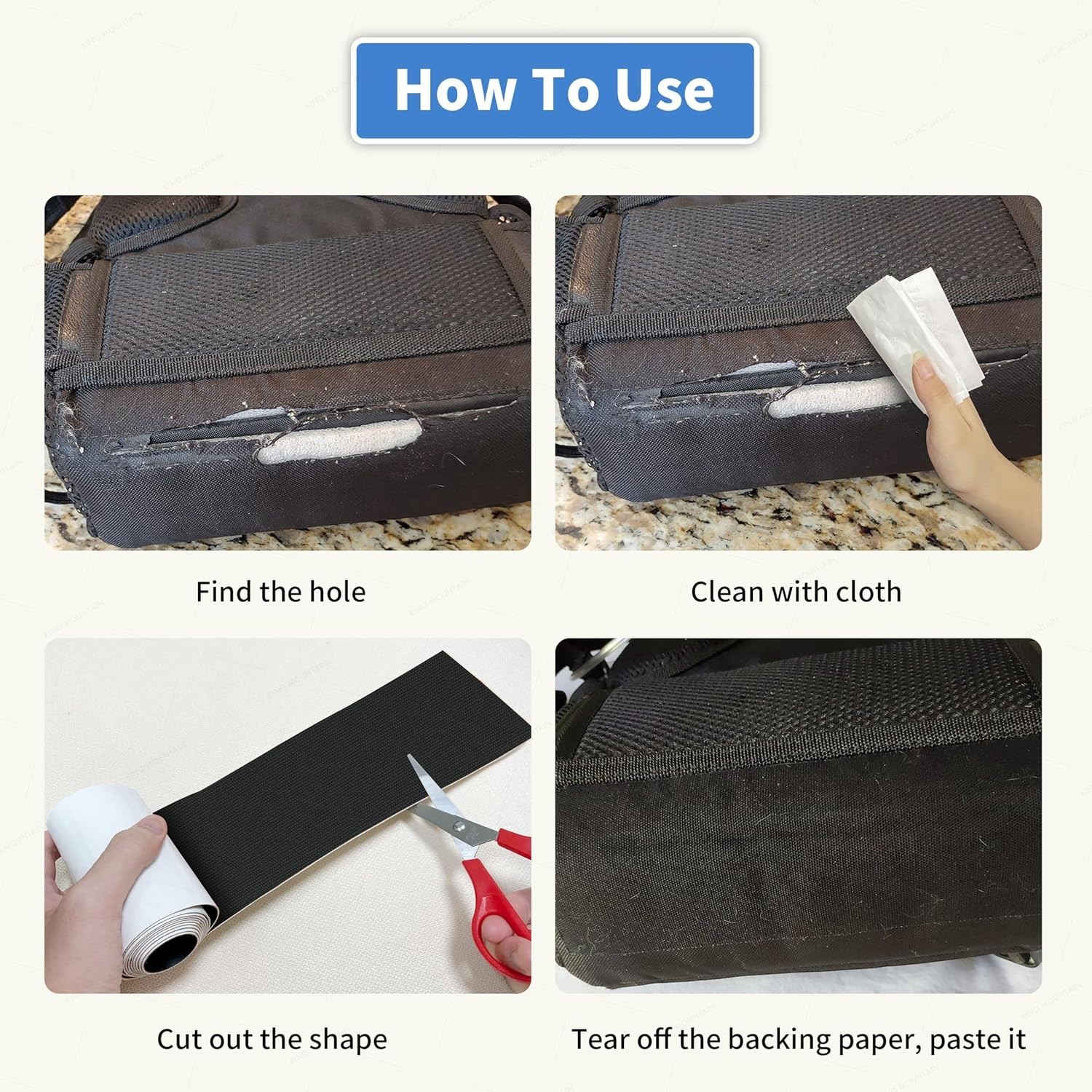 Versatile 4″x63″ Waterproof Canvas Repair Patch – Self-Adhesive for Quick Fixes