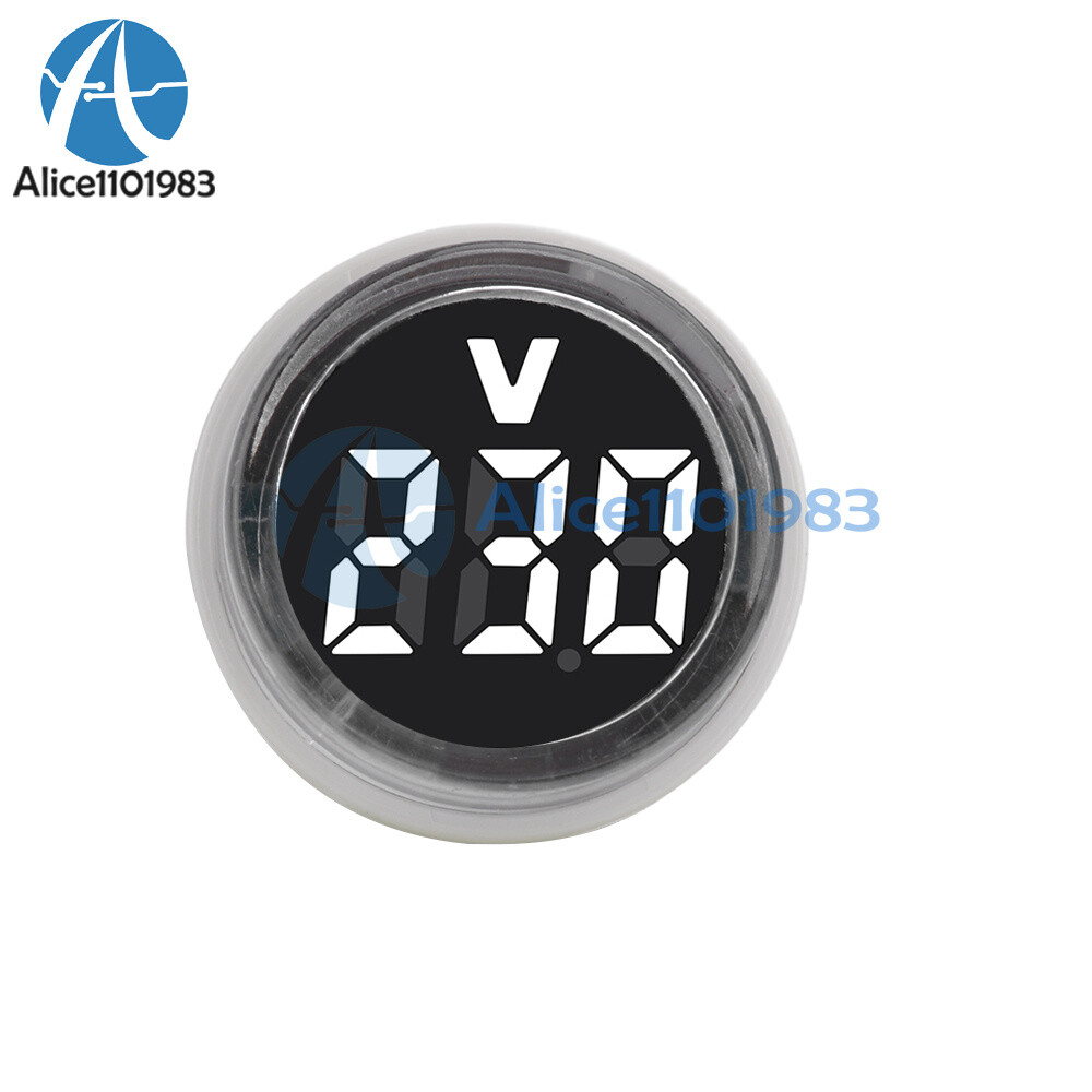 10pcs AC 220V EU Plug LED Digital AC Voltmeter Indicator Voltage Meter 50~500V