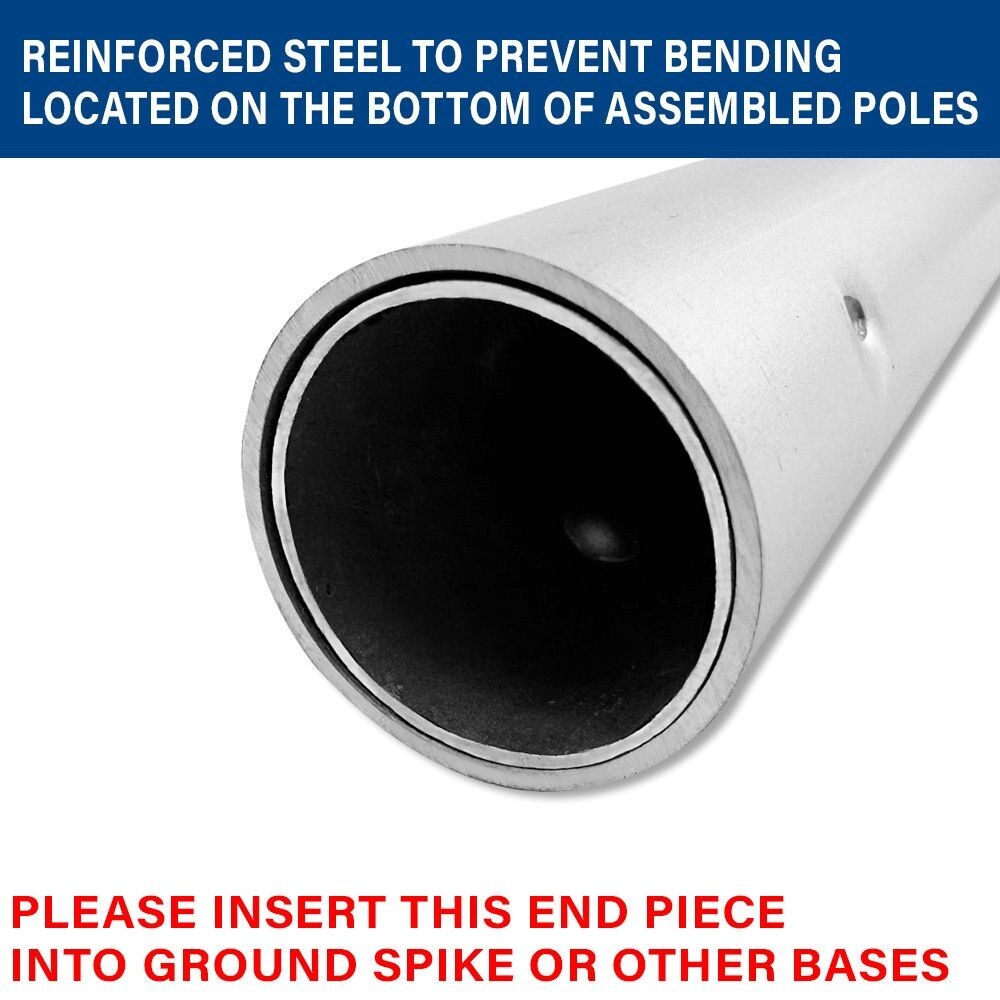 Open (Blue & White) Swooper Advertising Flag & Pole Kit