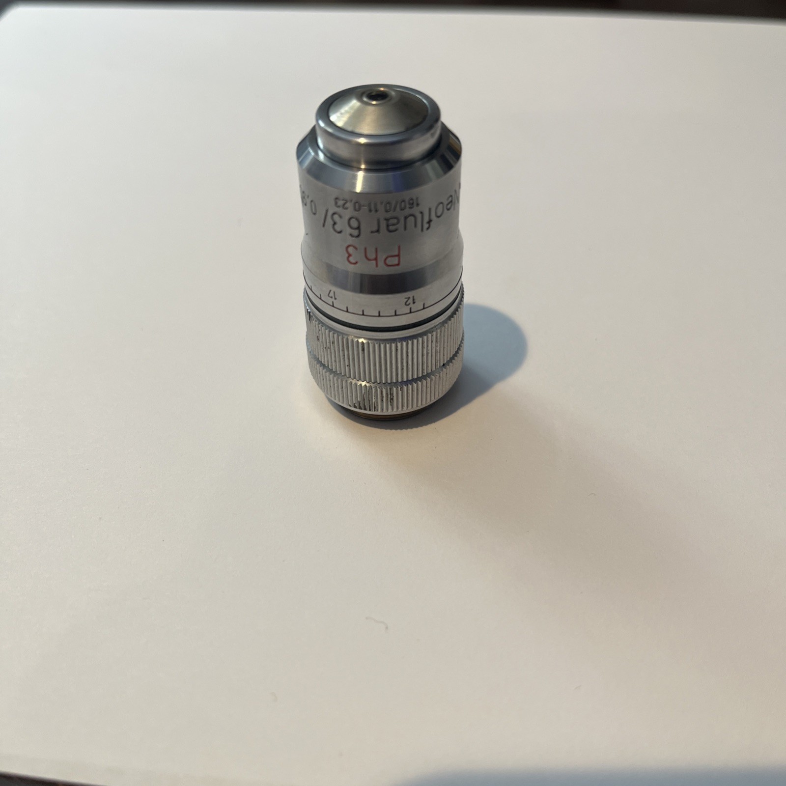 Carl Zeiss Neofluar 63/0.90 Ph3 Phase Contrast Microscope Objective 160/0.17