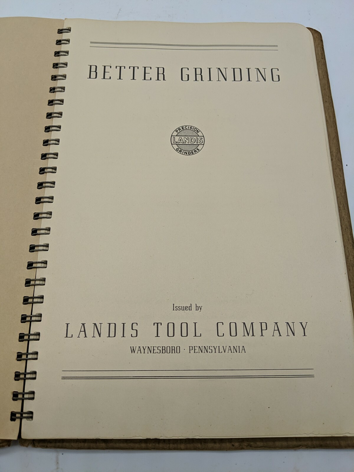 Landis Instructions and Parts Manual Grinding Precision Grinders Vintage