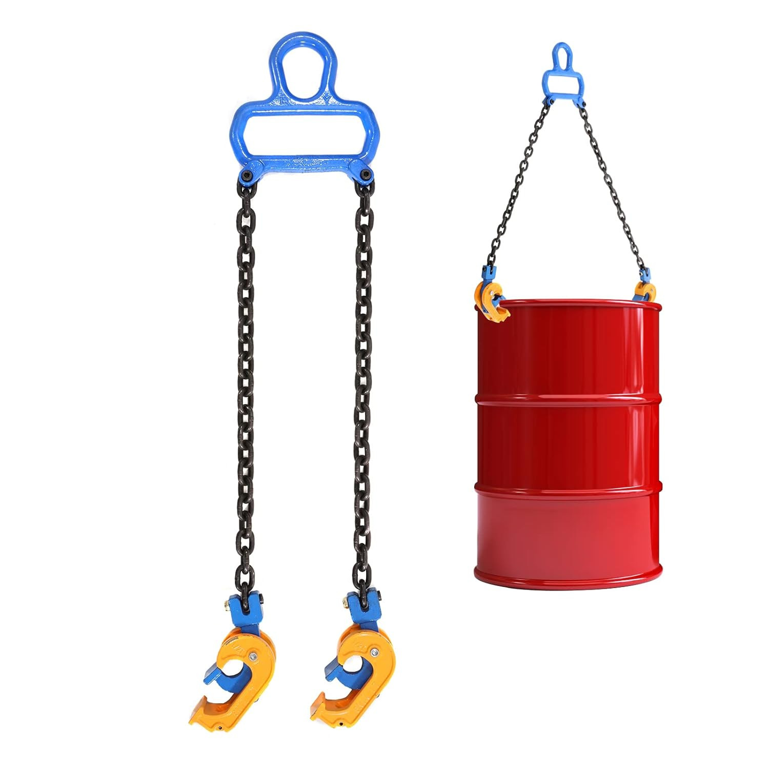 1 Ton Chain Drum Lifter with Carbon Steel Hook for 55 Gallon Drums